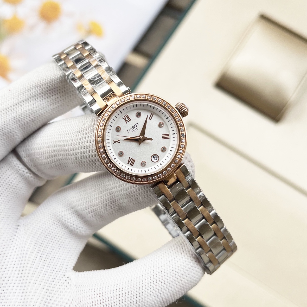 Elegant TISSOT Wristwatch with Imported Stone Cores and Sapphire Mirror – 26mm Size - 图片 5