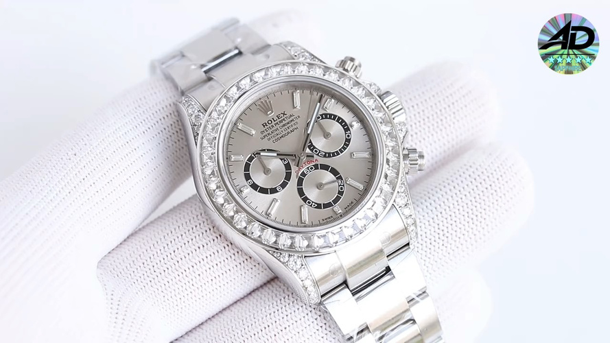 Rolex Daytona Ice Blue Dial Diamond Bezel Stainless Steel Watch 1 Rolex Daytona Ice Blue Dial Diamond Bezel Stainless Steel Watch