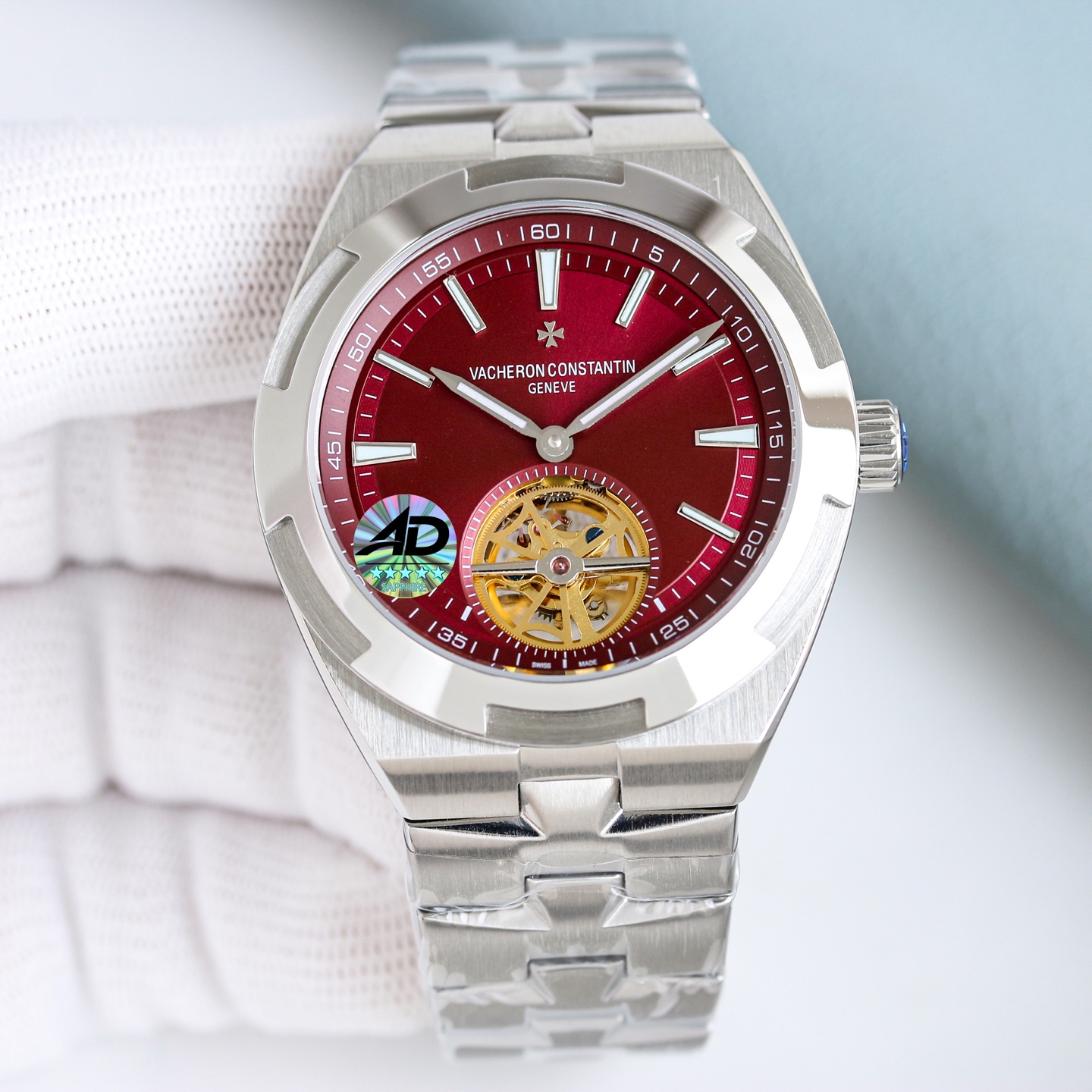 NO:858475,The crimson dial has arrived, a special model for the Year of the Horse!  Vacheron Constantin Overseas Series 6000V/210T-H179 Flywheel Watch,,vacheron19860909绛红色表盘到货,马年特定款！江诗丹顿纵横四海系列6000V/210T-H179飞轮腕表,,vacheron,Watch