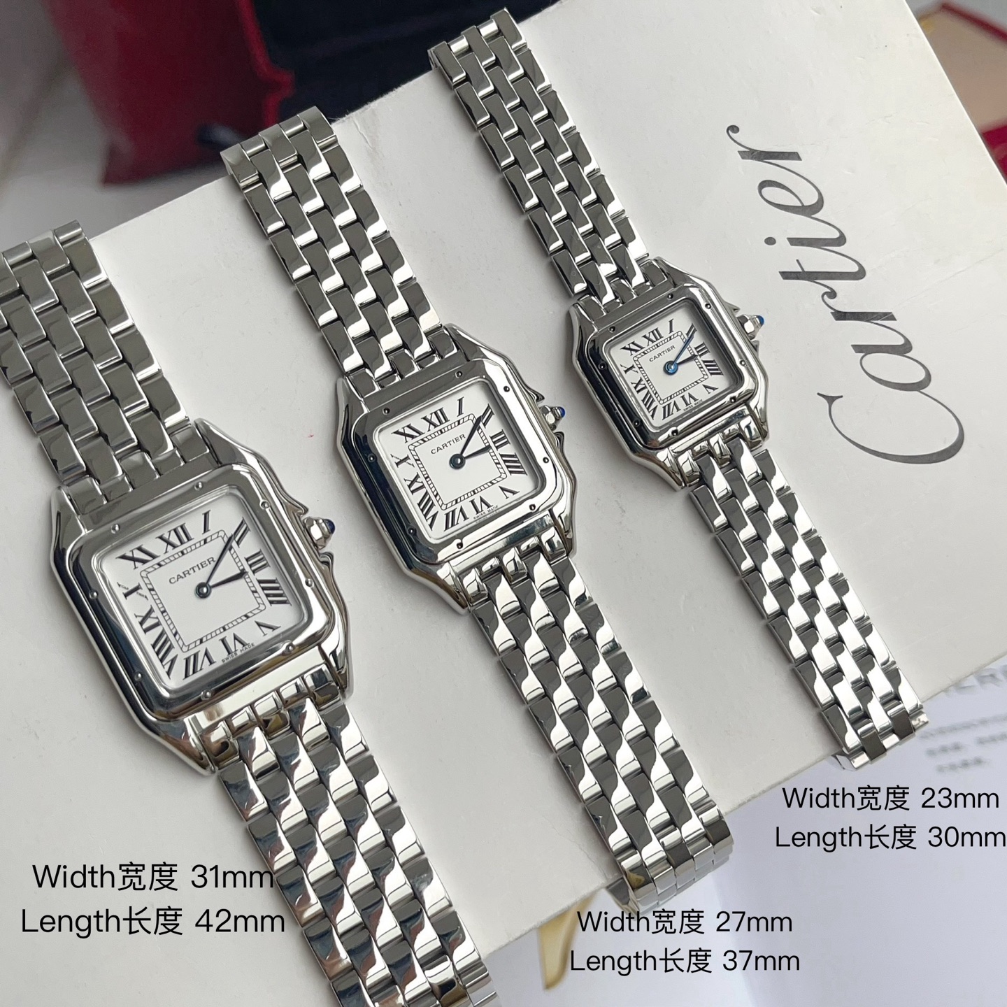 NO:821314,anthère de Cartier Large: width 31mm length 42mm Middle: width 27mm length 37mm Small: width 23mm length 30mm Cartier Cheetah series watch Large width 31mm length 42mm Medium width 27mm length 37mm Small width 23mm length 30mm  Swiss imported quartz movement, 316L stainless steel case bracelet, sapphire mirror, kyanite crown, tempered steel blue hands, hidden folding clasp.,,cartier,cartier19860909anthère de Cartier Large: width 31mm length 42mm Middle: width 27mm length 37mm Small: width 23mm length 30mm 卡地亚猎豹系列腕表 大号宽度31mm 长度42mm 中号宽度27mm 长度37mm 小号宽度23mm 长度30mm 瑞士进口石英机芯,316L精钢表壳表链,蓝宝石镜面,蓝晶石表冠,淬火钢蓝指针,隐藏式折叠表扣.,,cartier,cartier,Watch