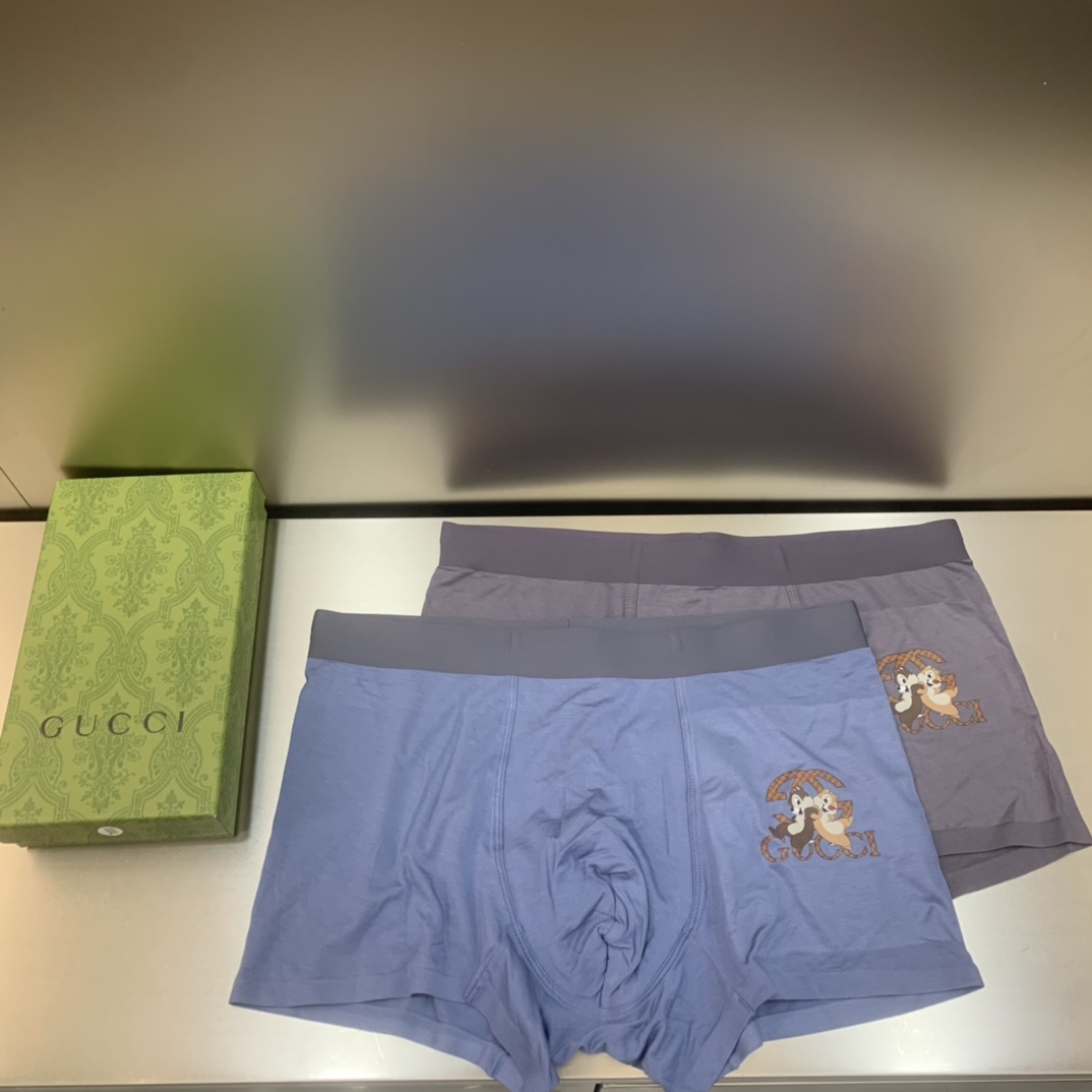 新品！原单品质！GUCCI古驰精品盒装男士内裤！外贸国外订单高品质莫代尔无痕切割工艺科学配93%莫代尔+