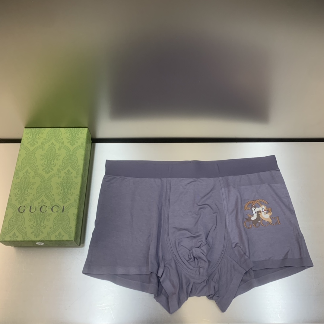 新品！原单品质！GUCCI古驰精品盒装男士内裤！外贸国外订单高品质莫代尔无痕切割工艺科学配93%莫代尔+