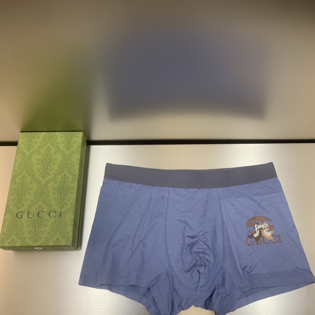 新品！原单品质！GUCCI古驰精品盒装男士内裤！外贸国外订单高品质莫代尔无痕切割工艺科学配93%莫代尔+