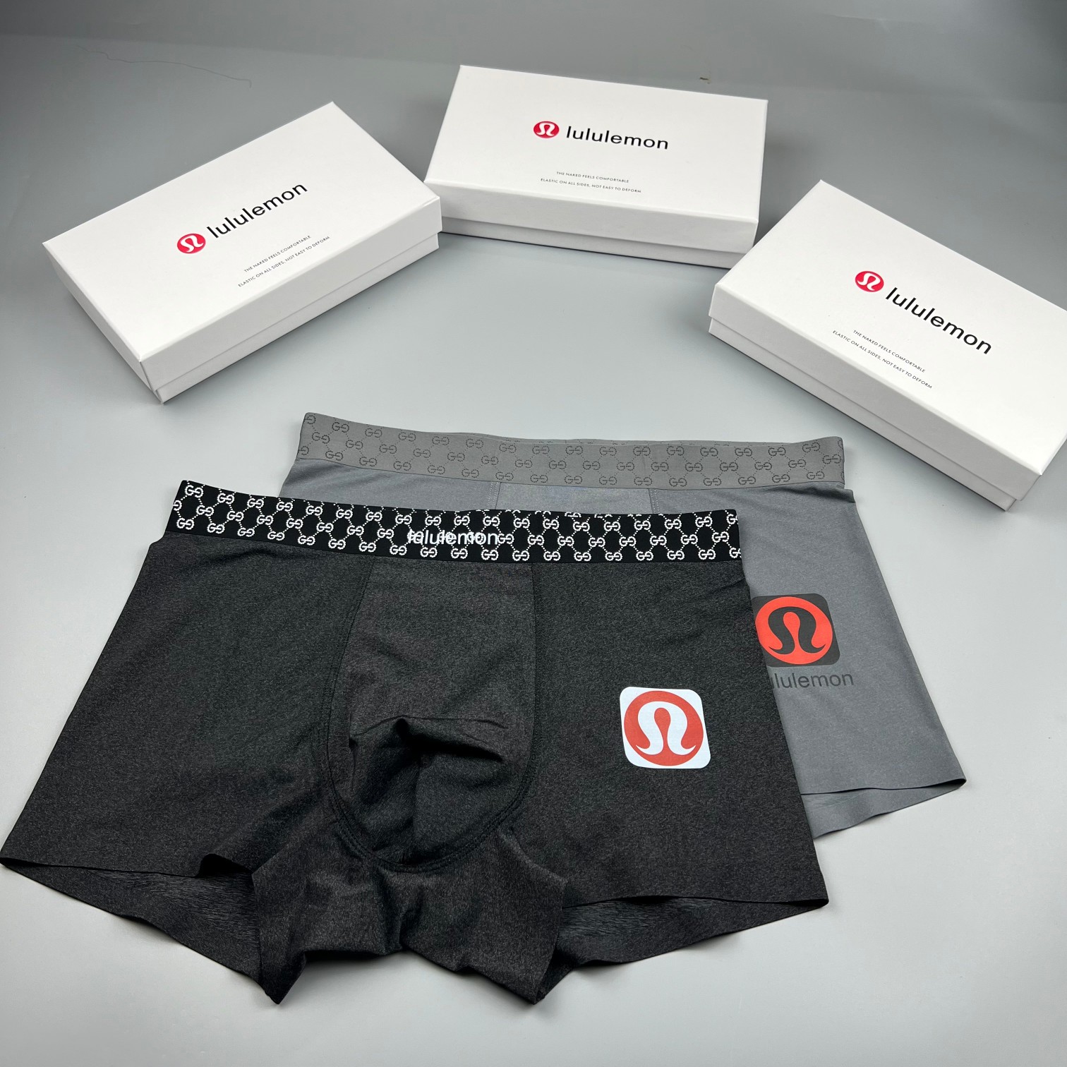 lululemon露露精品盒装男士内裤！轻薄透设计采用进口轻薄冰丝轻薄透气丝滑无痕裁剪穿着无束缚感触感柔