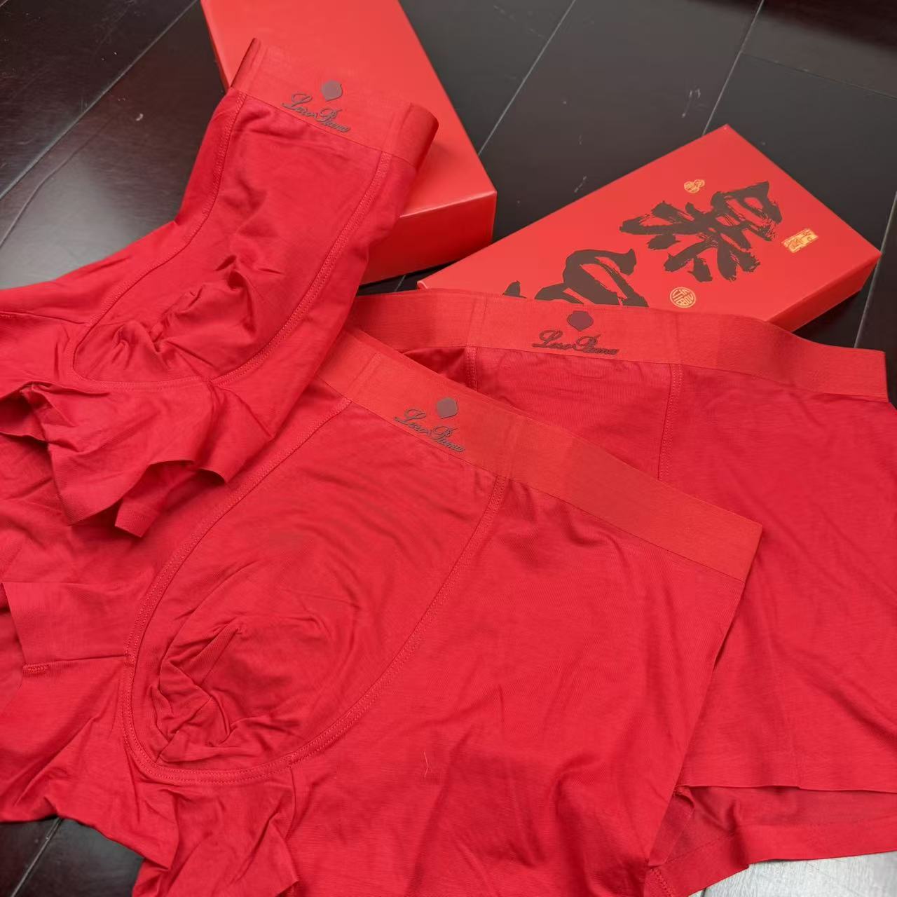 🔥🔥🔥新款 LP 全红内裤莫代尔面料、无缝切割工艺 透气 舒适！有型！ 超级好穿 L、XL、XXL、XX