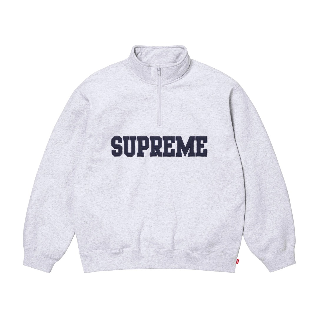 Supreme 24FW Collegiate Half Zip Pullover with Custom Embroidery and YKK Zip – BD S269