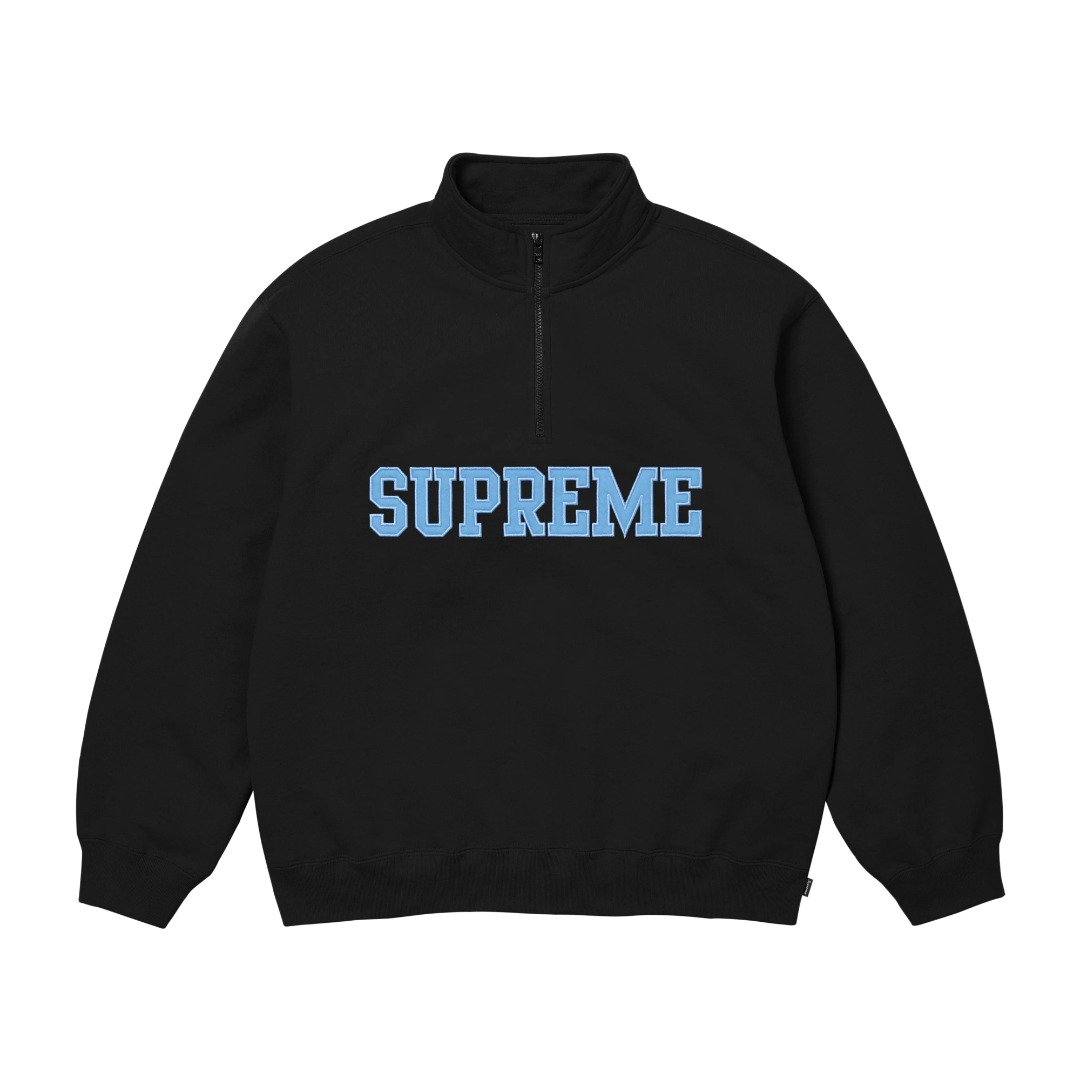 Supreme 24FW Collegiate Half Zip Pullover with Custom Embroidery and YKK Zip – BD S269 - 图片 2