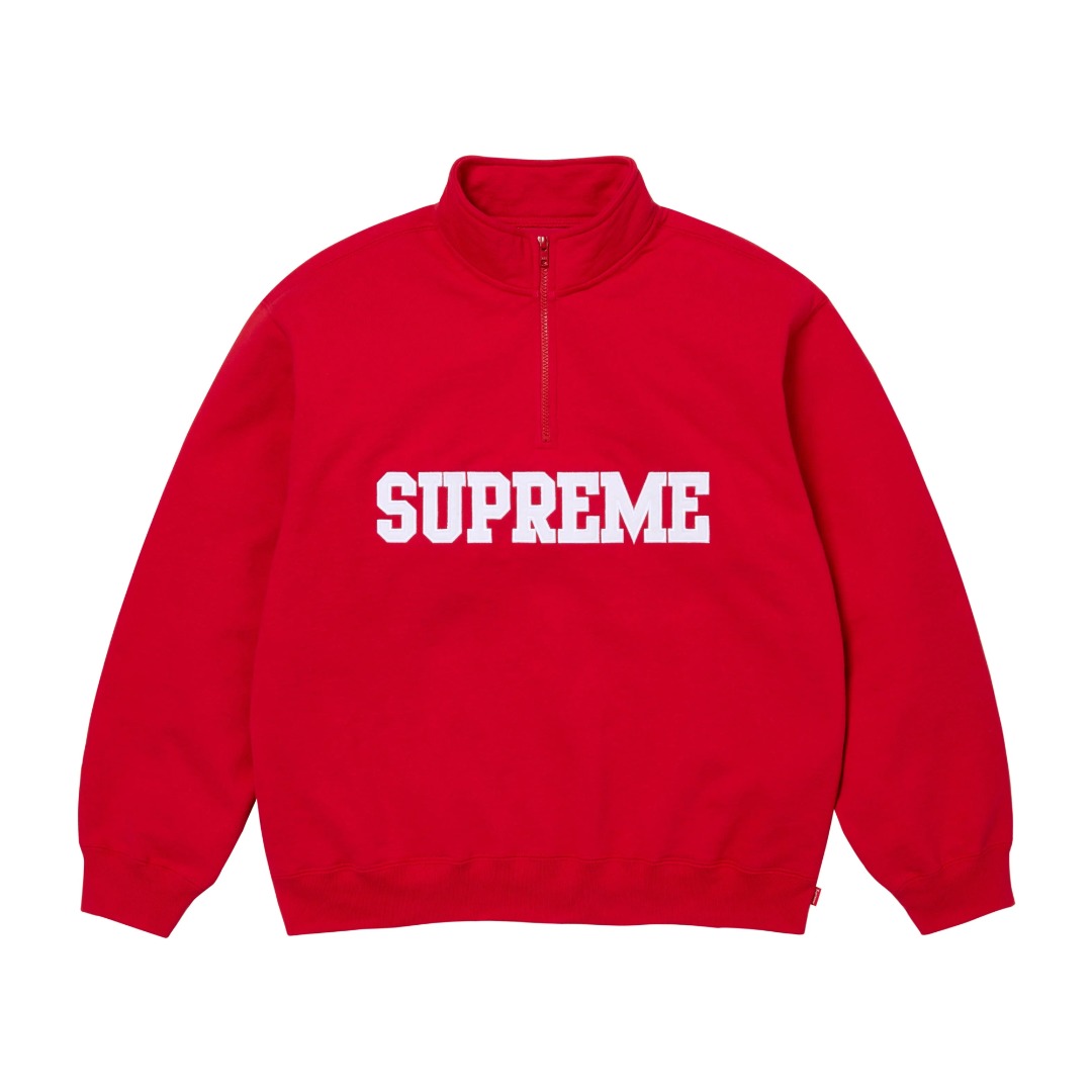 Supreme 24FW Collegiate Half Zip Pullover with Custom Embroidery and YKK Zip – BD S269 - 图片 3