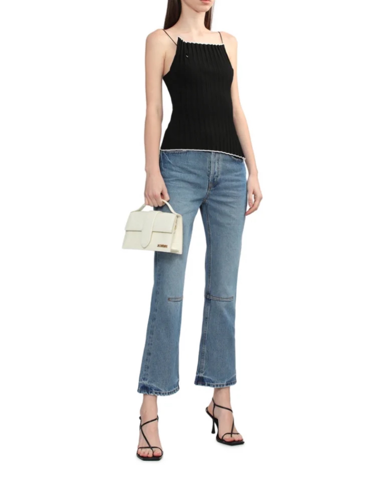 Jacquemus High-end exquisite crocodile pattern white