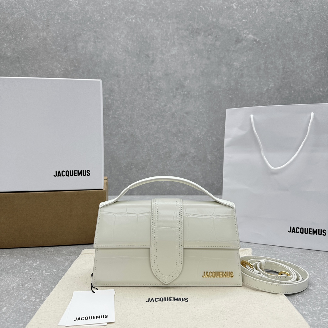 Jacquemus {Large Size/Crocodile White}Rare Edition Counter Inspection