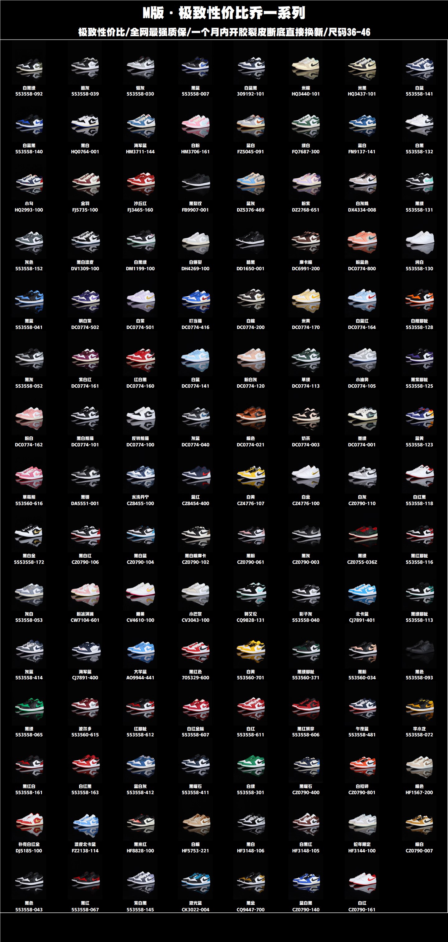 莆田✅耐克 ·Nike Air Jordan 1 Low合集均有货