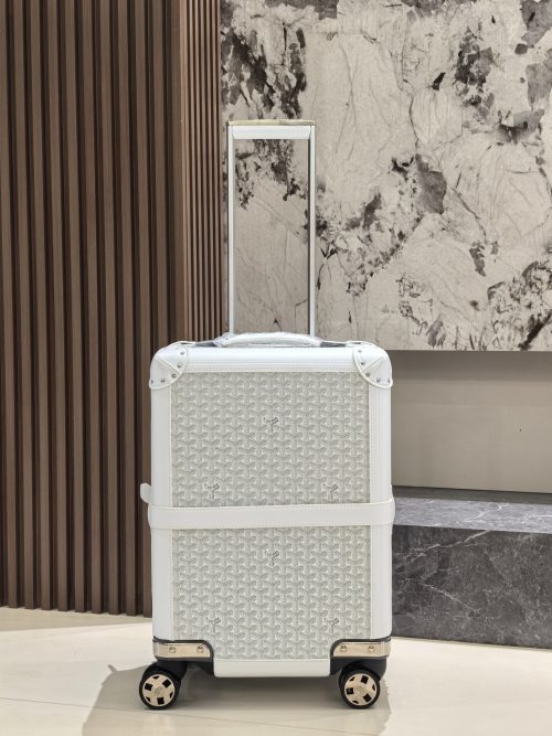 Goyard 20-Inch White Cabin Luggage - Handcrafted, Luxury Travel Companion 48 Goyard 20-Inch White Cabin Luggage - Handcrafted, Luxury Travel Companion