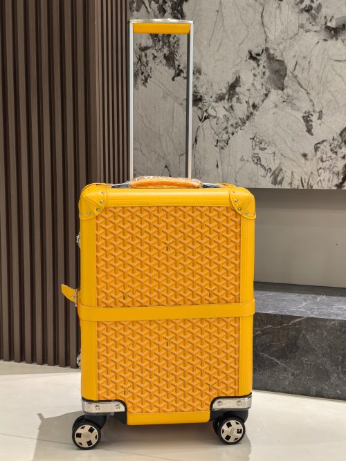 Goyard 20-Inch Yellow Cabin Luggage,Handcrafted Travel Suitcase,36x24x50 CM 1 Goyard 20-Inch Yellow Cabin Luggage,Handcrafted Travel Suitcase,36x24x50 CM