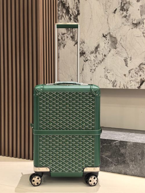Goyard Green 20-Inch Carry-On Suitcase: Handmade Luxury Travel Companion 1 Goyard Green 20-Inch Carry-On Suitcase: Handmade Luxury Travel Companion