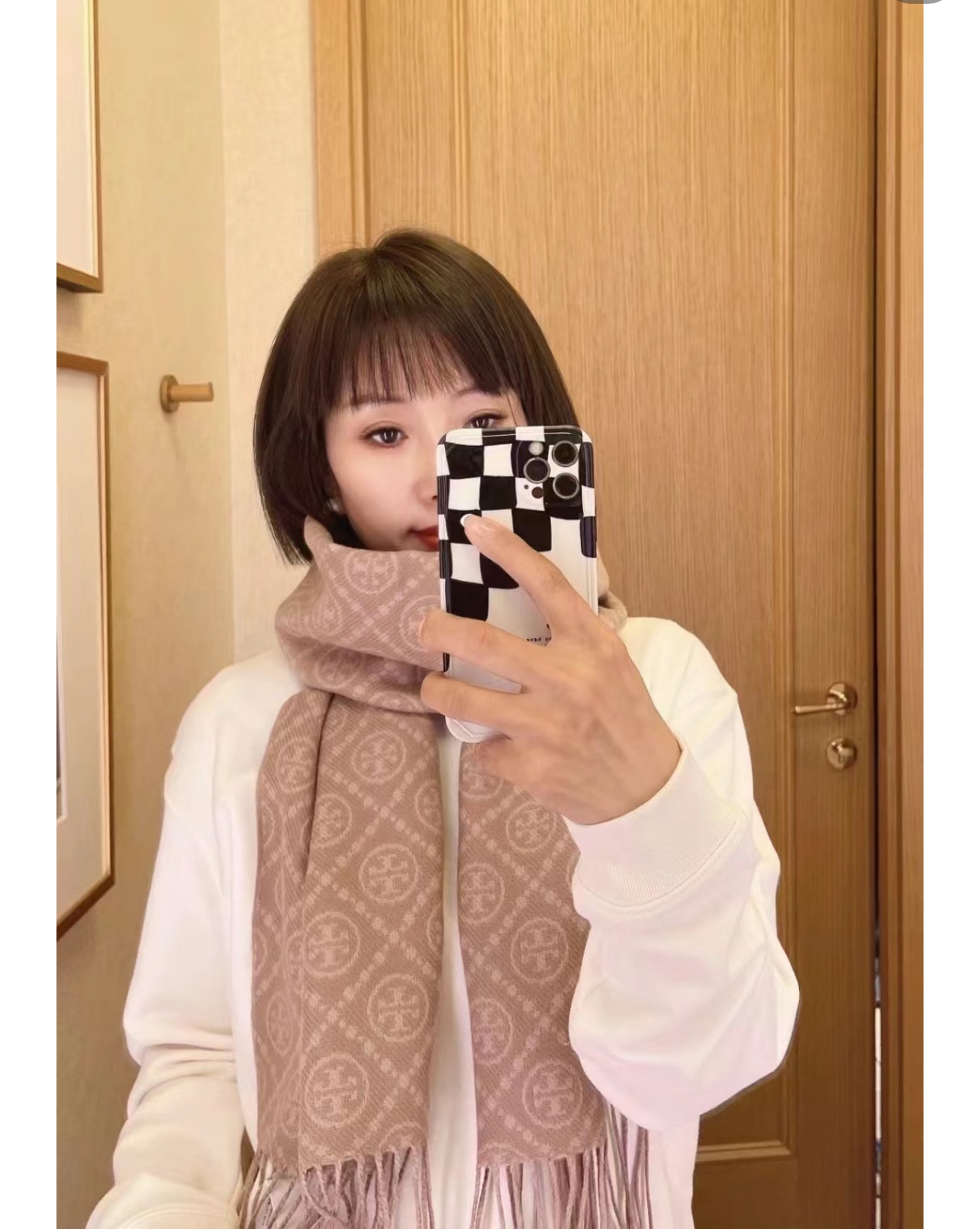 Chanel Haute Couture Silk Twill Scarf Shawl Ref 7