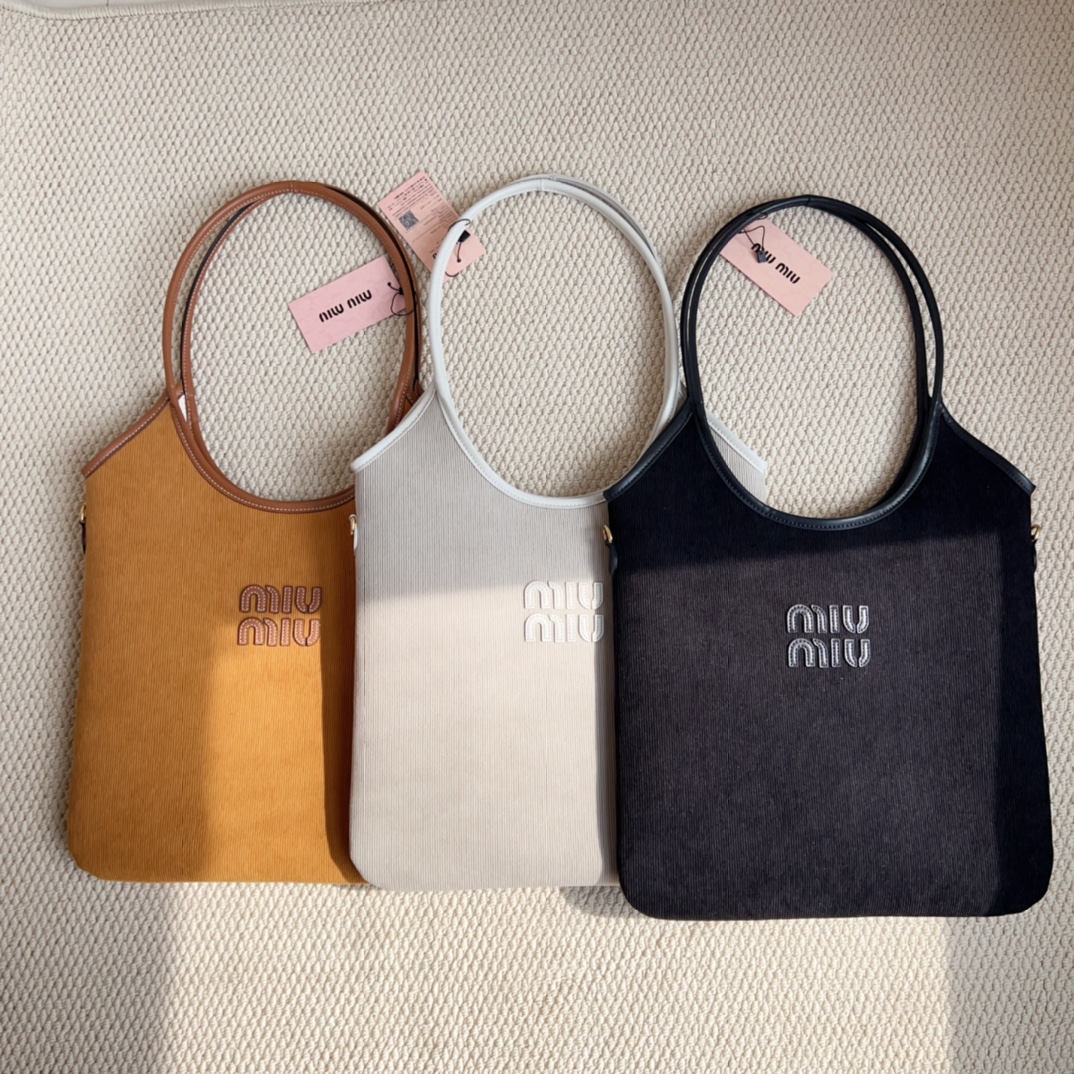 Miu Miu Ivy Corduroy Tote Bag - Comprehensive