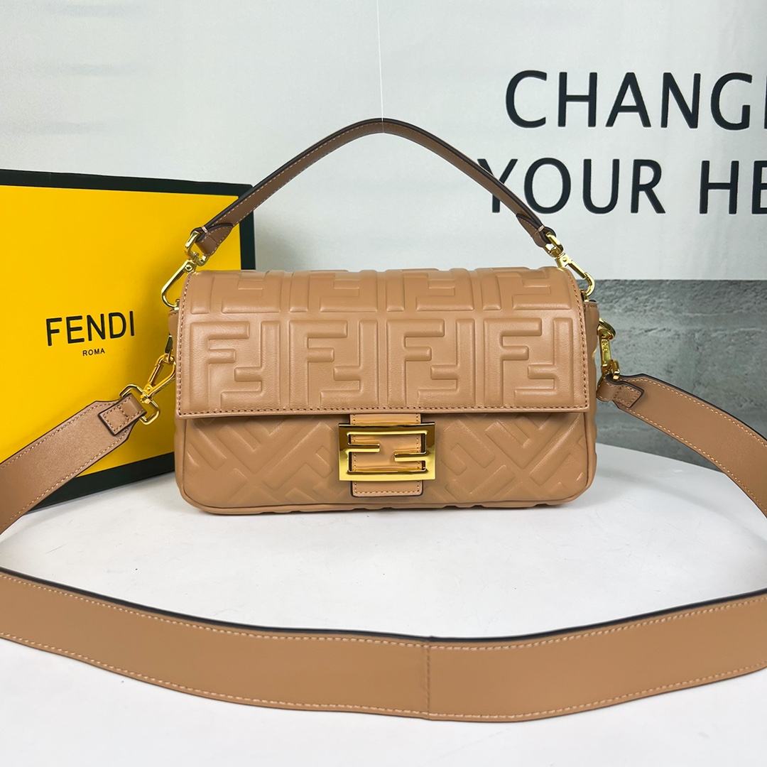 Fendi Bags Handbags Gold Sheepskin Baguette