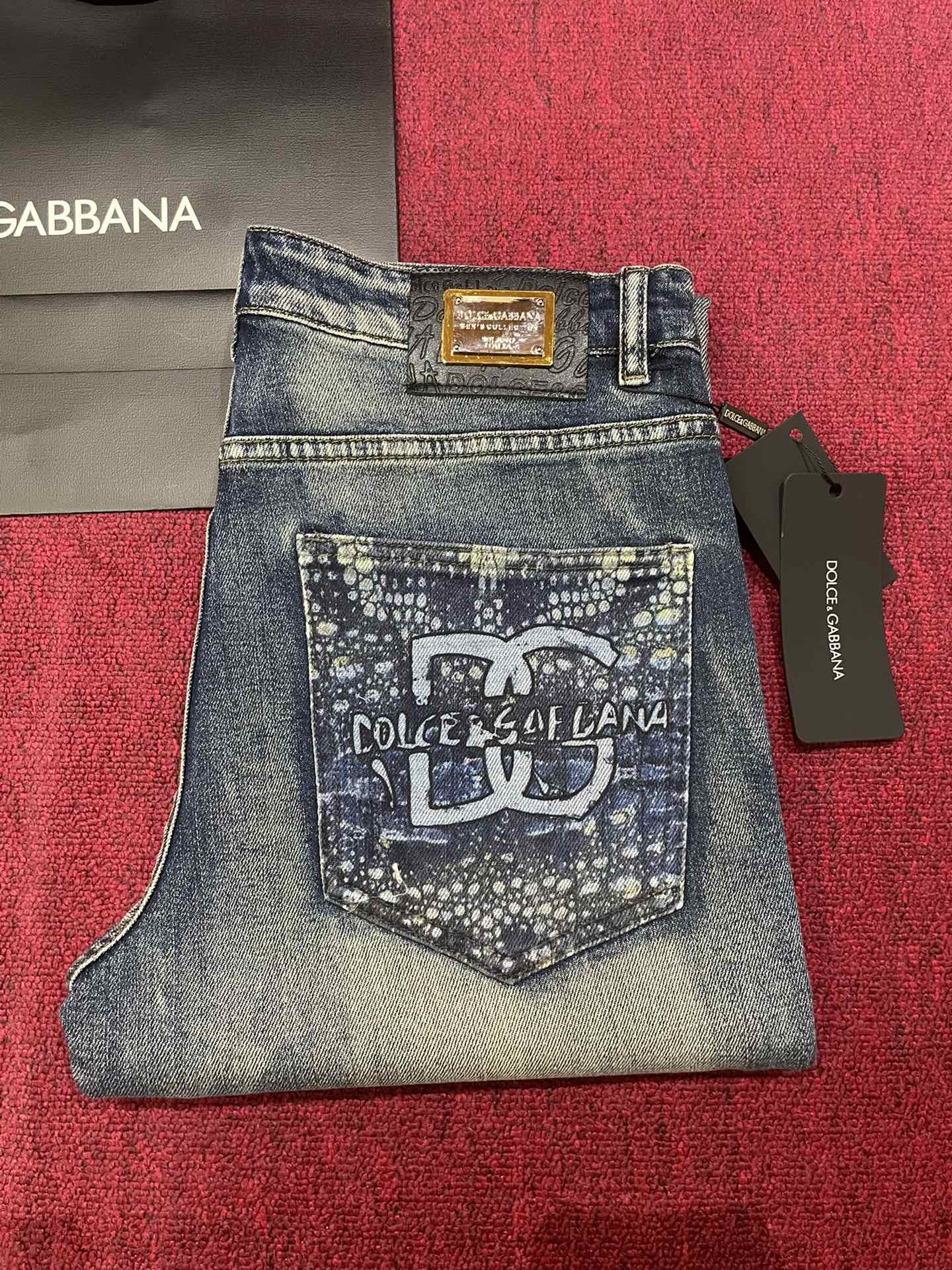 DOLCE & GABBANA 2024 New Men's Slim Fit Straight Leg Blue Jeans 29-38 1 i1728717426 3158 0
