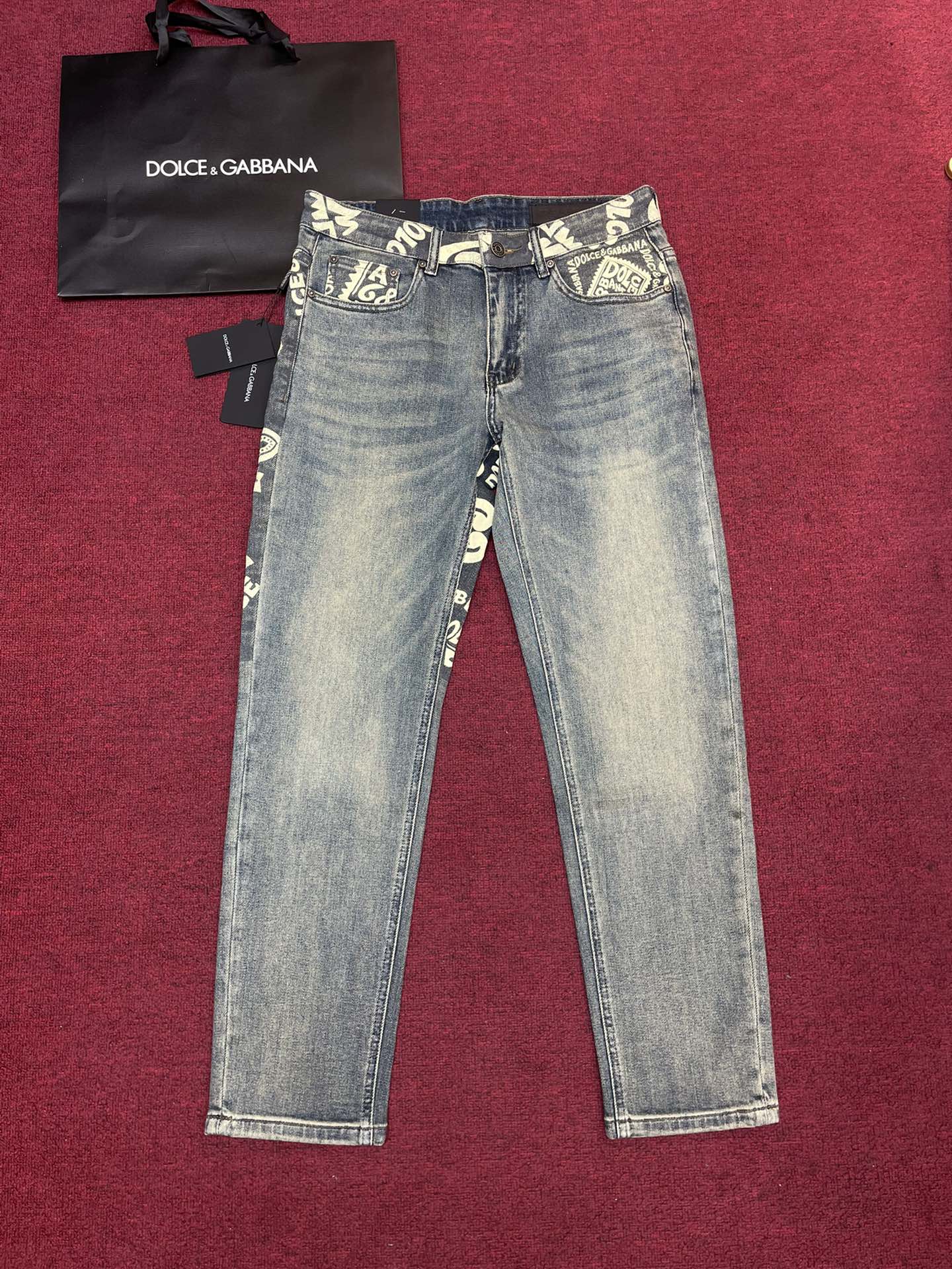 DOLCE & GABBANA 2024 New Men's Jeans Slim Fit Straight Leg Denim Pants 3 i1728884163 2503 2