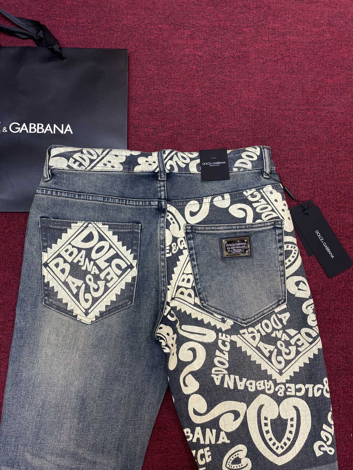 DOLCE & GABBANA 2024 New Men's Jeans Slim Fit Straight Leg Denim Pants 8 i1728884163 321 7