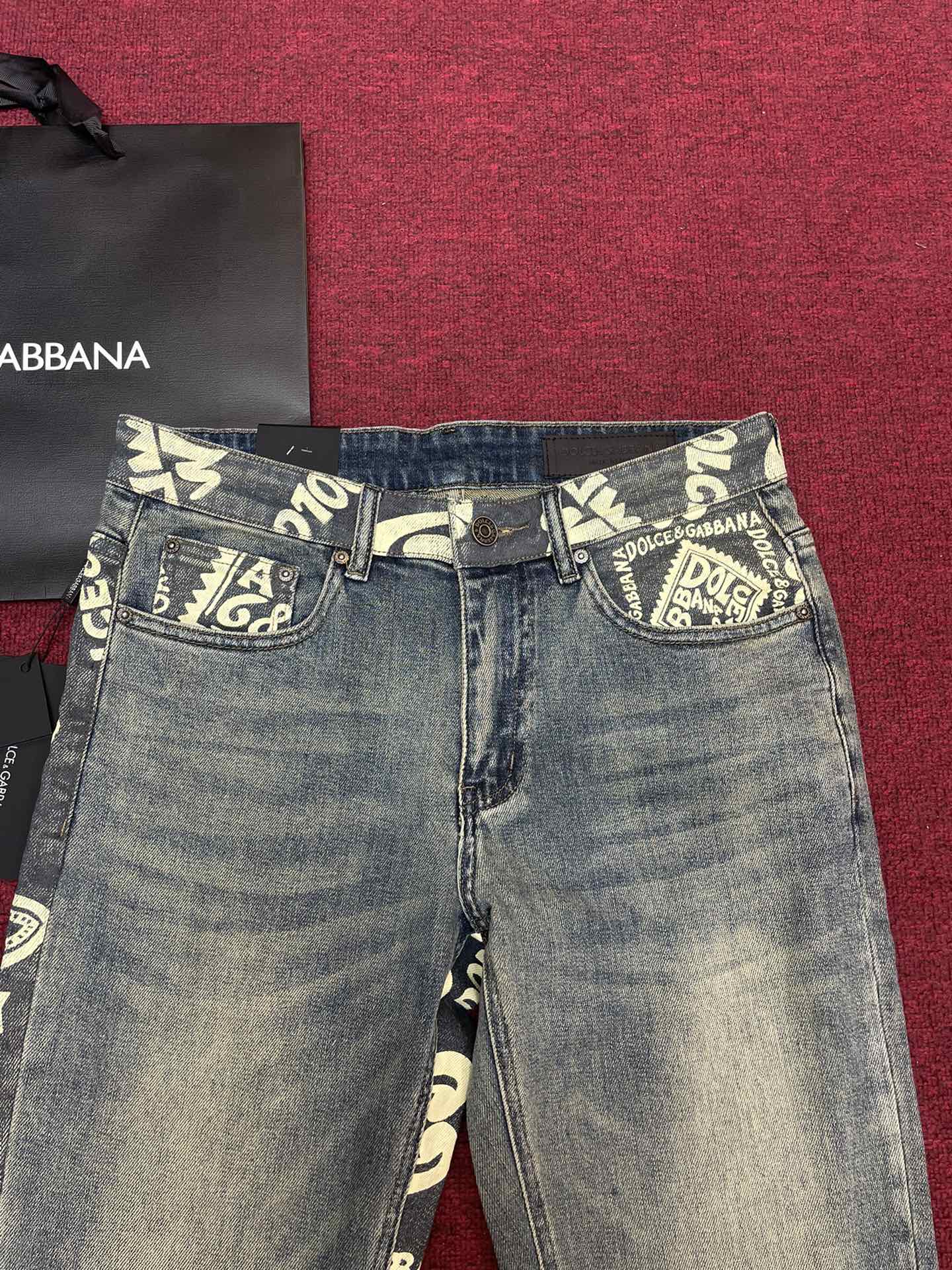 DOLCE & GABBANA 2024 New Men's Jeans Slim Fit Straight Leg Denim Pants 4 i1728884163 8101 4