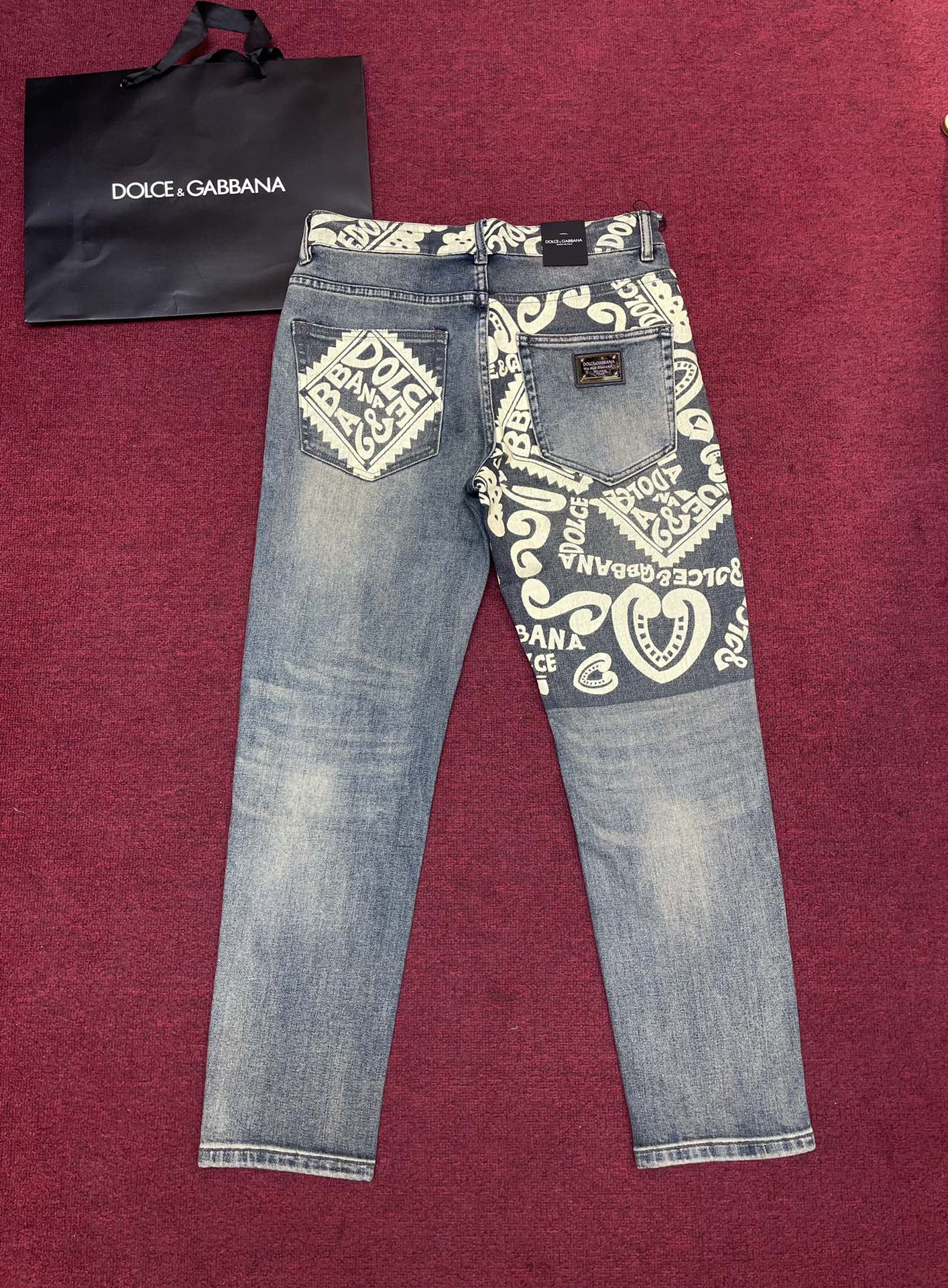 DOLCE & GABBANA 2024 New Men's Jeans Slim Fit Straight Leg Denim Pants 10 i1728884163 9833 5