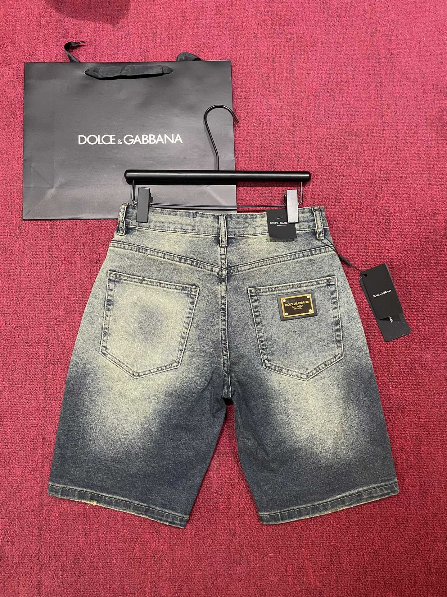 DOLCE & GABBANA Denim Shorts Blue Graphic Print, Summer Essential, Size 29-40 6 i1733248525 1696 2