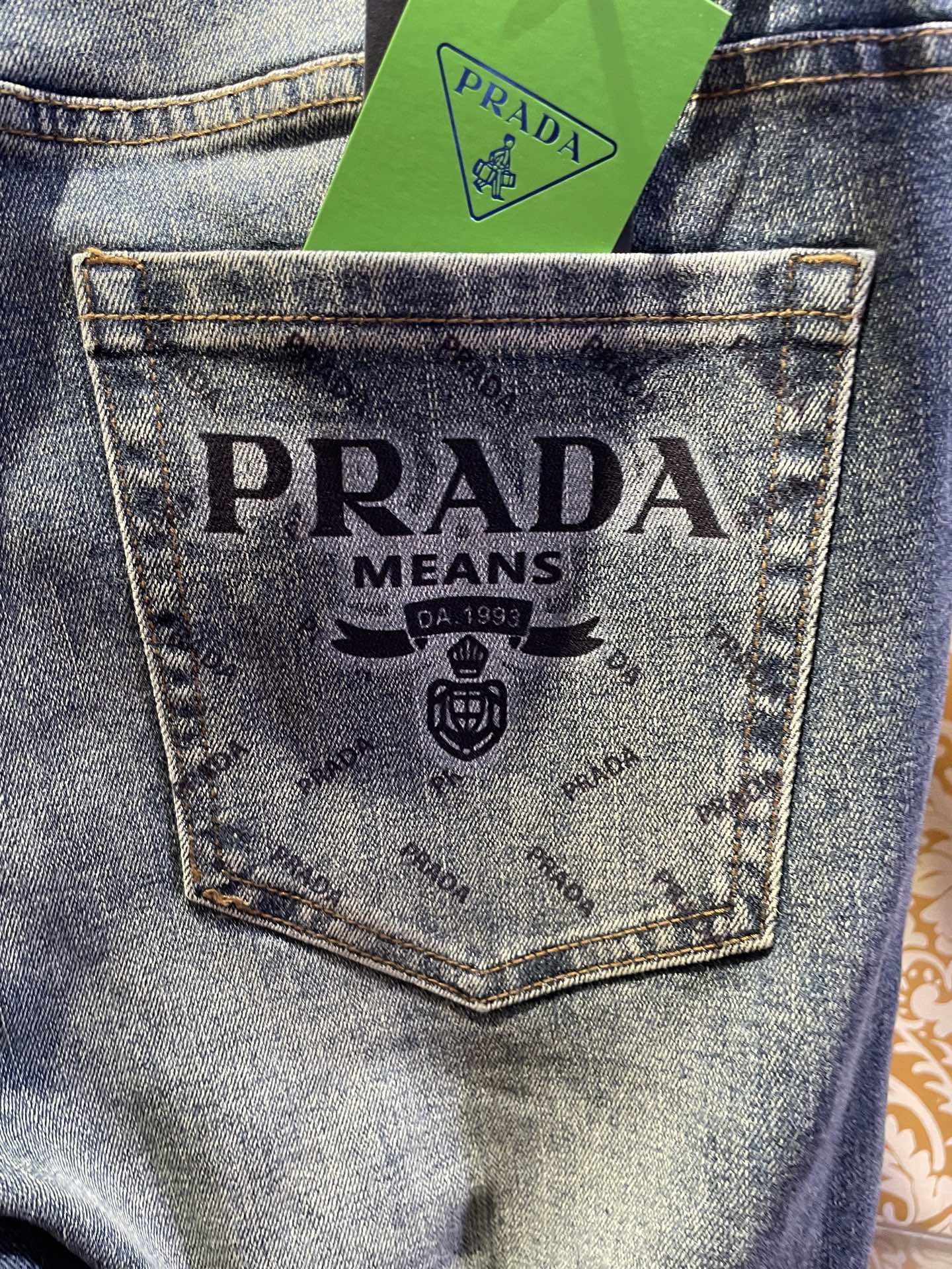 Prada 2025 New Original Jeans, Classic Logo Design, Heavy Industry 7 i1750135062116 3774 0 5