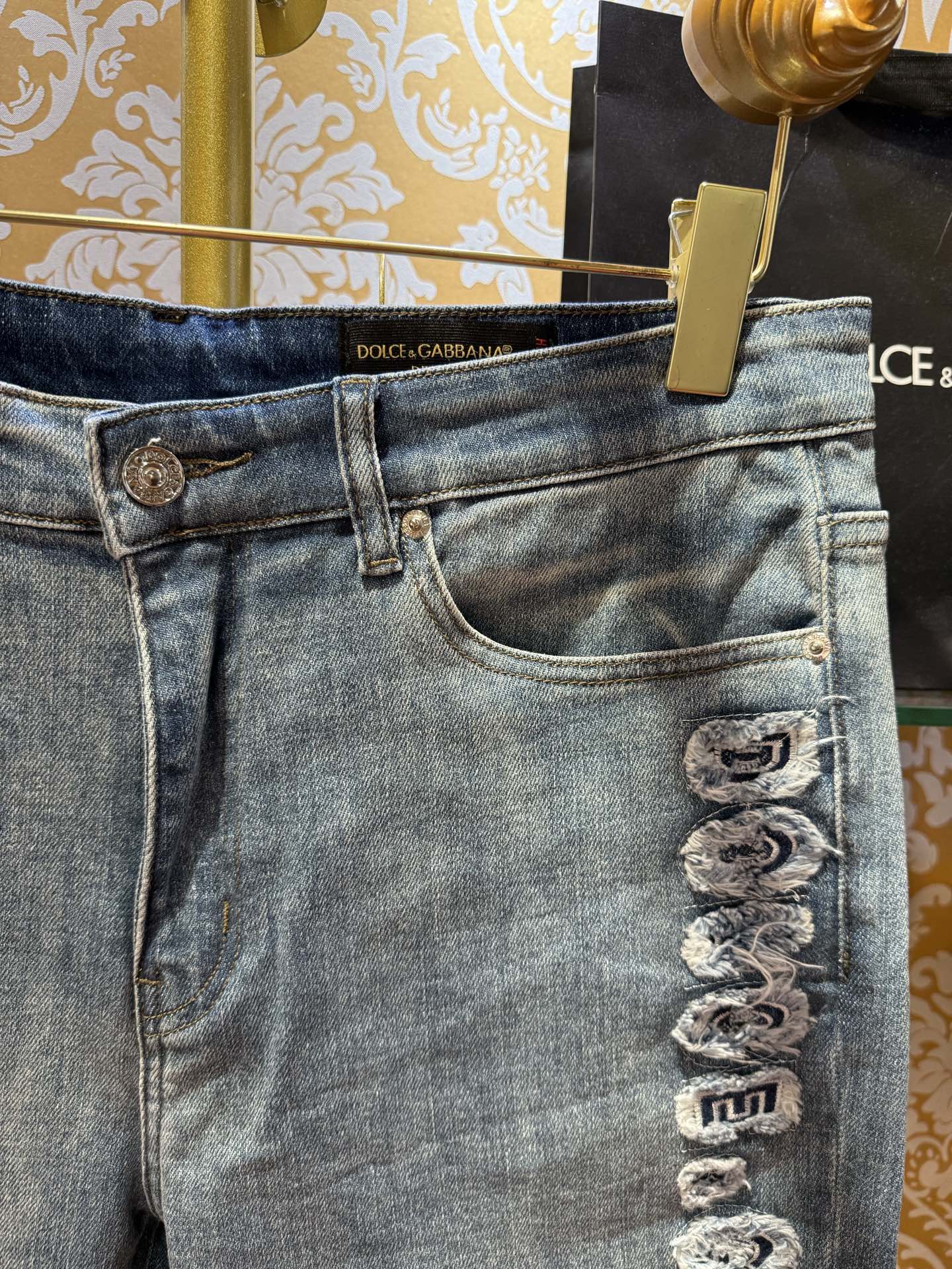 DOLCE & GABBANA p400 デニムパンツ - 修身小直筒デザイン