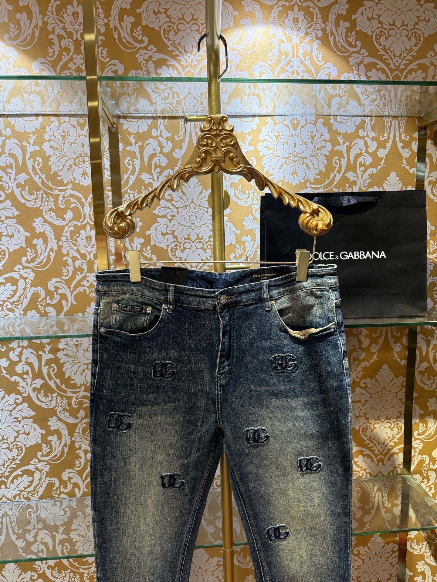 DOLCE & GABBANA p400 修身小直筒牛仔裤