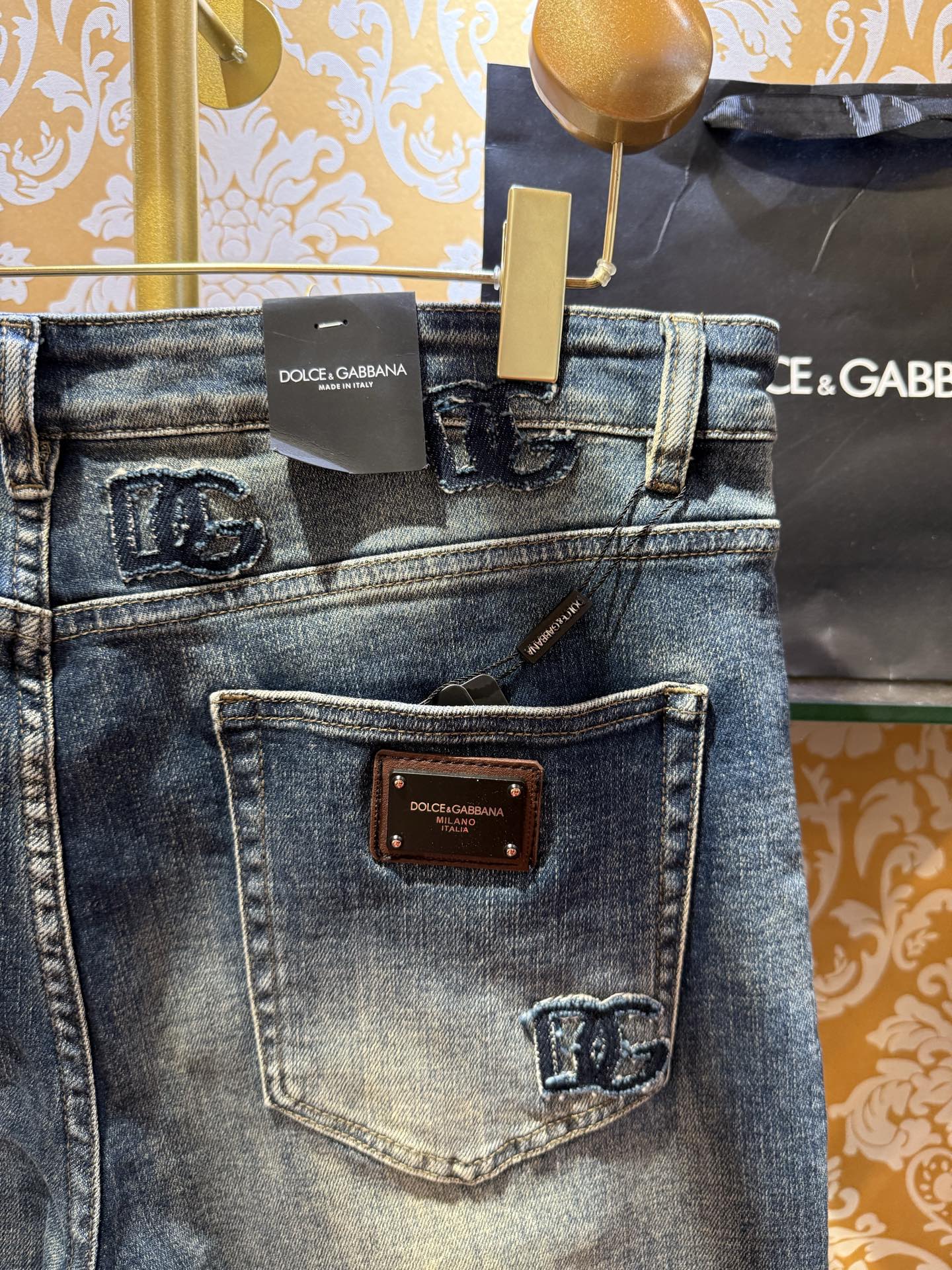 DOLCE & GABBANA p400 修身小直筒牛仔裤