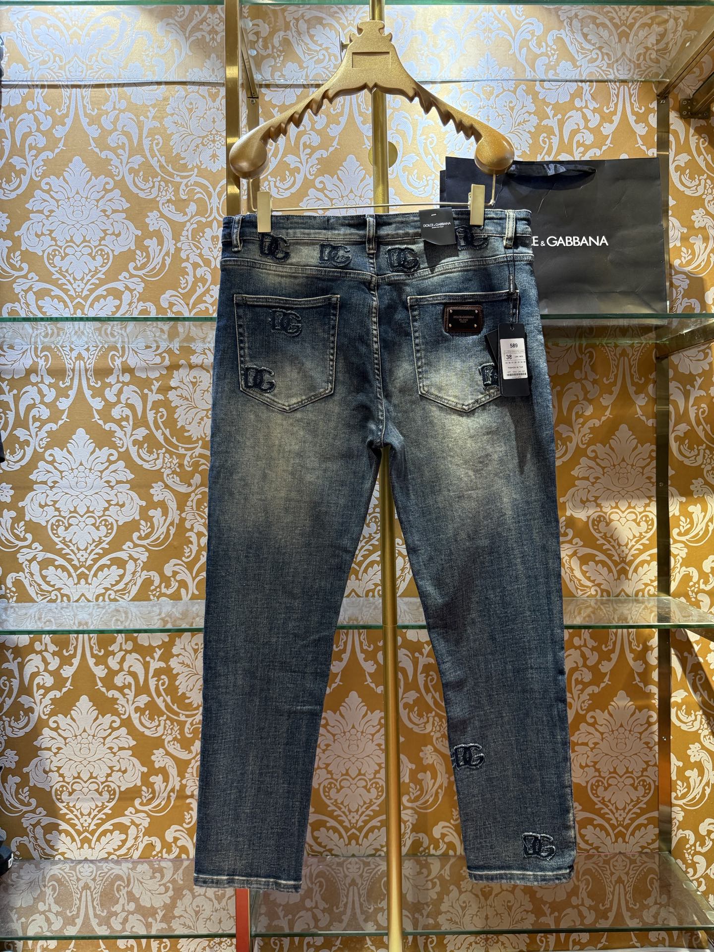 DOLCE & GABBANA p400 修身小直筒牛仔裤