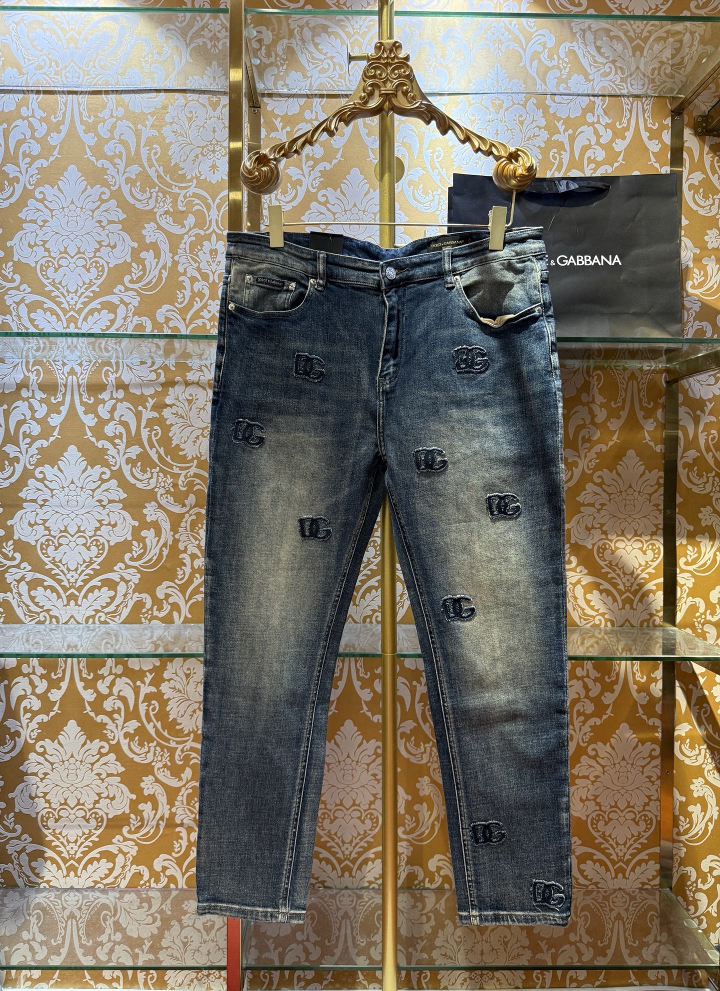 DOLCE & GABBANA p400 修身小直筒牛仔裤