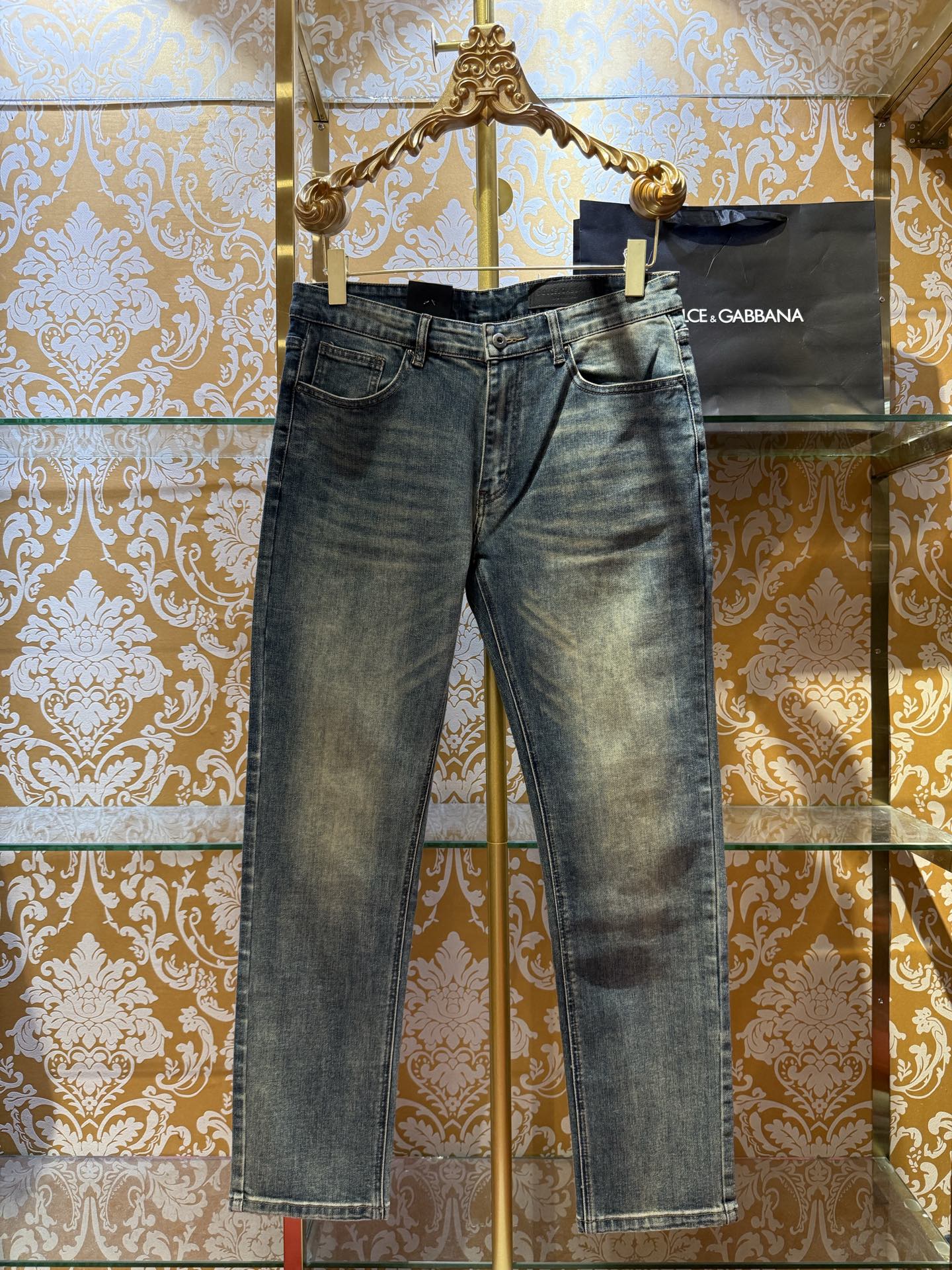 DOLCE & GABBANA p400 デニムパンツ - 修身小直筒デザイン