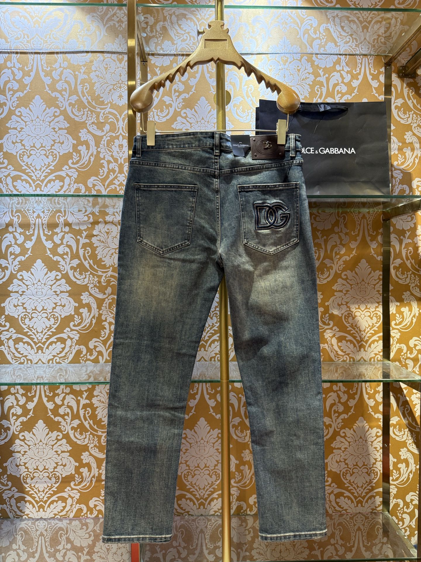 DOLCE & GABBANA p400 デニムパンツ - 修身小直筒デザイン