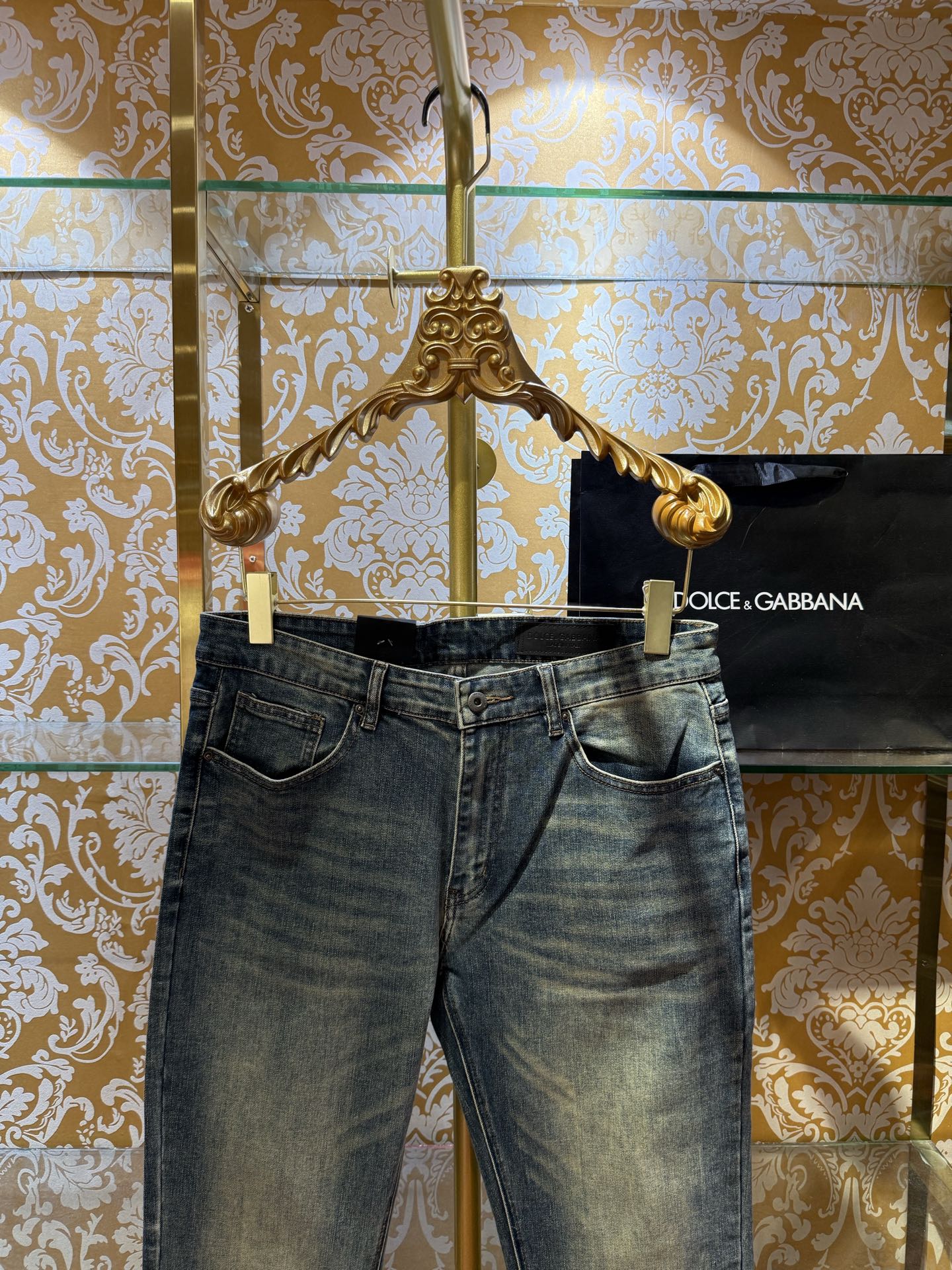 DOLCE & GABBANA p400 デニムパンツ - 修身小直筒デザイン