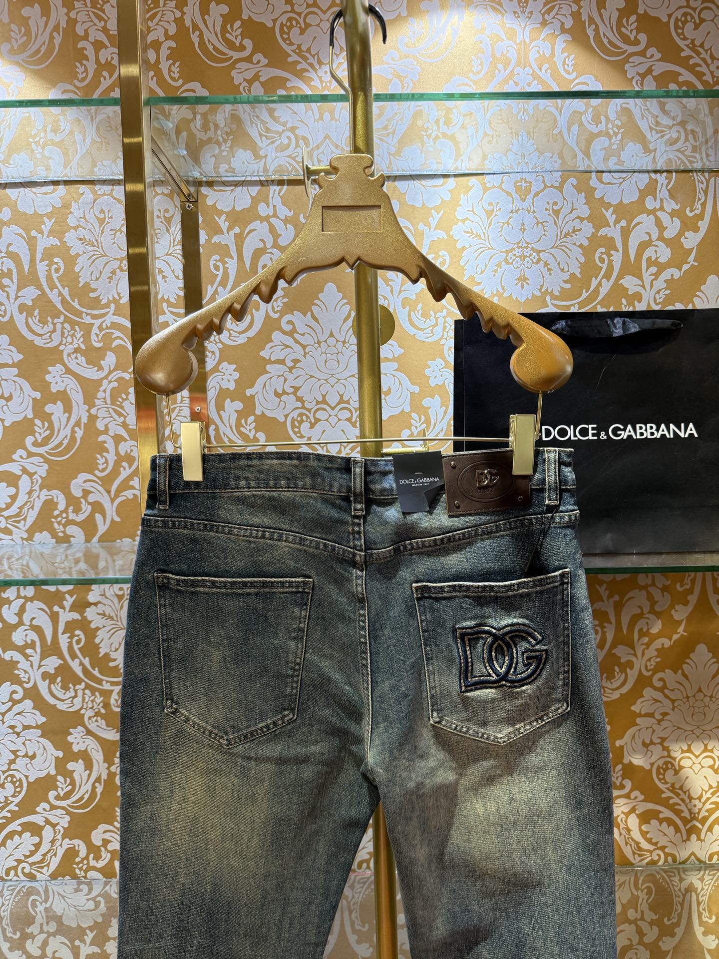 DOLCE & GABBANA p400 デニムパンツ - 修身小直筒デザイン