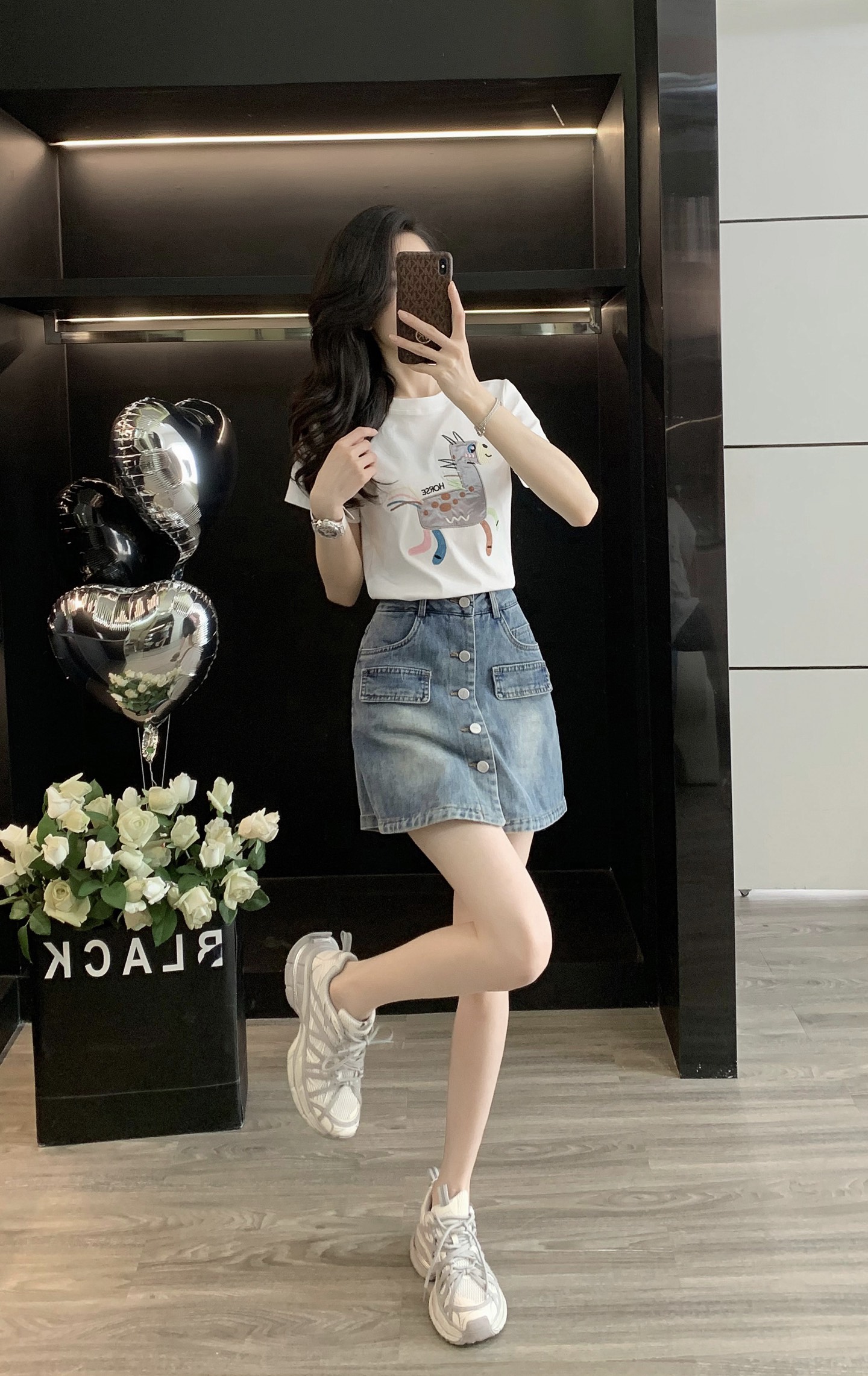 High-Quality Female Summer Fashion: Embroidered T-Shirt, Suits, Cotton, Detergent, Ammonia – Small Code Data for Bras, Coats, Skirts - 图片 5