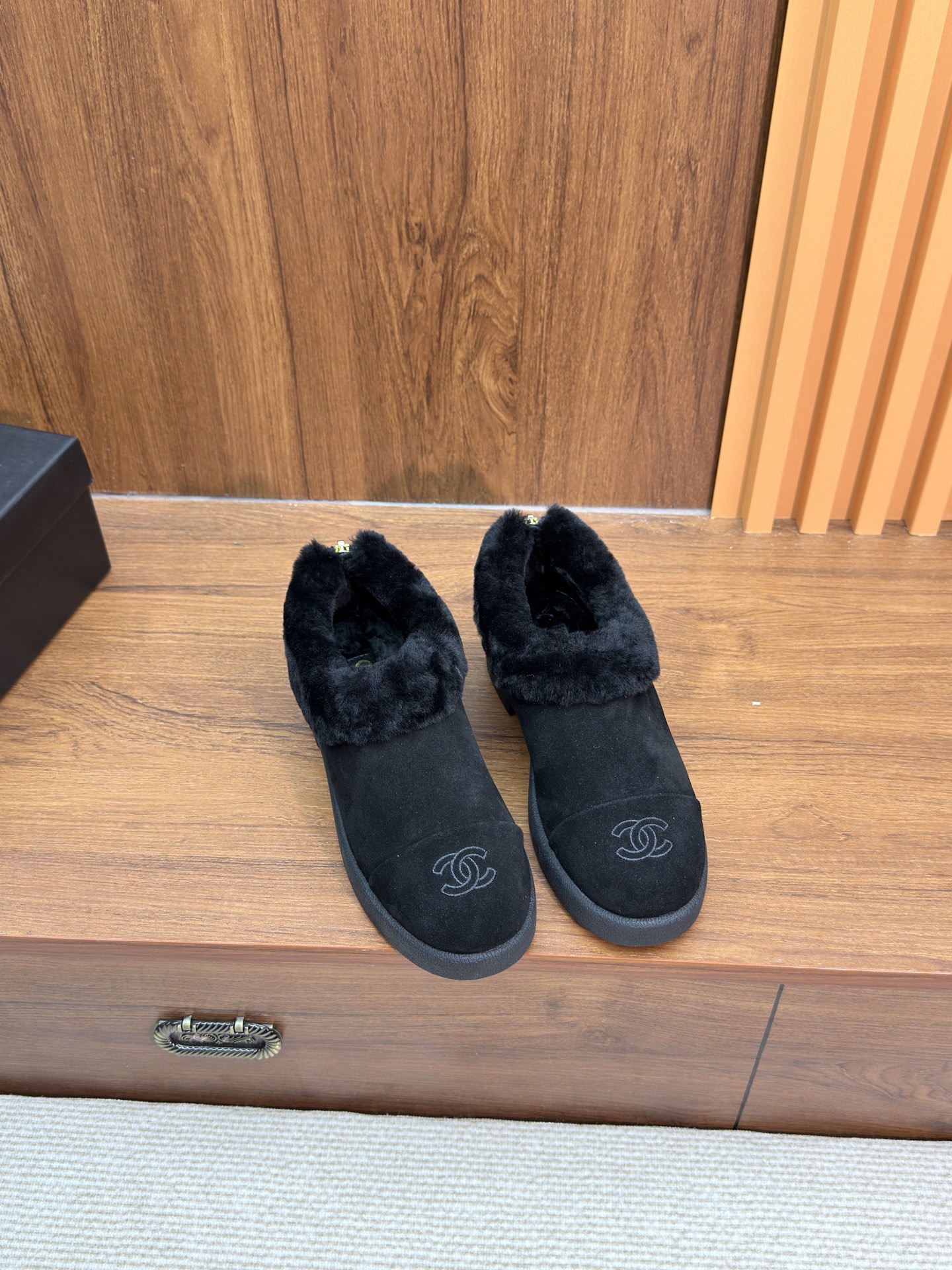 NO:612295,Black suede, fur shoes19860909黑色反绒,毛毛鞋,Women's Shoes