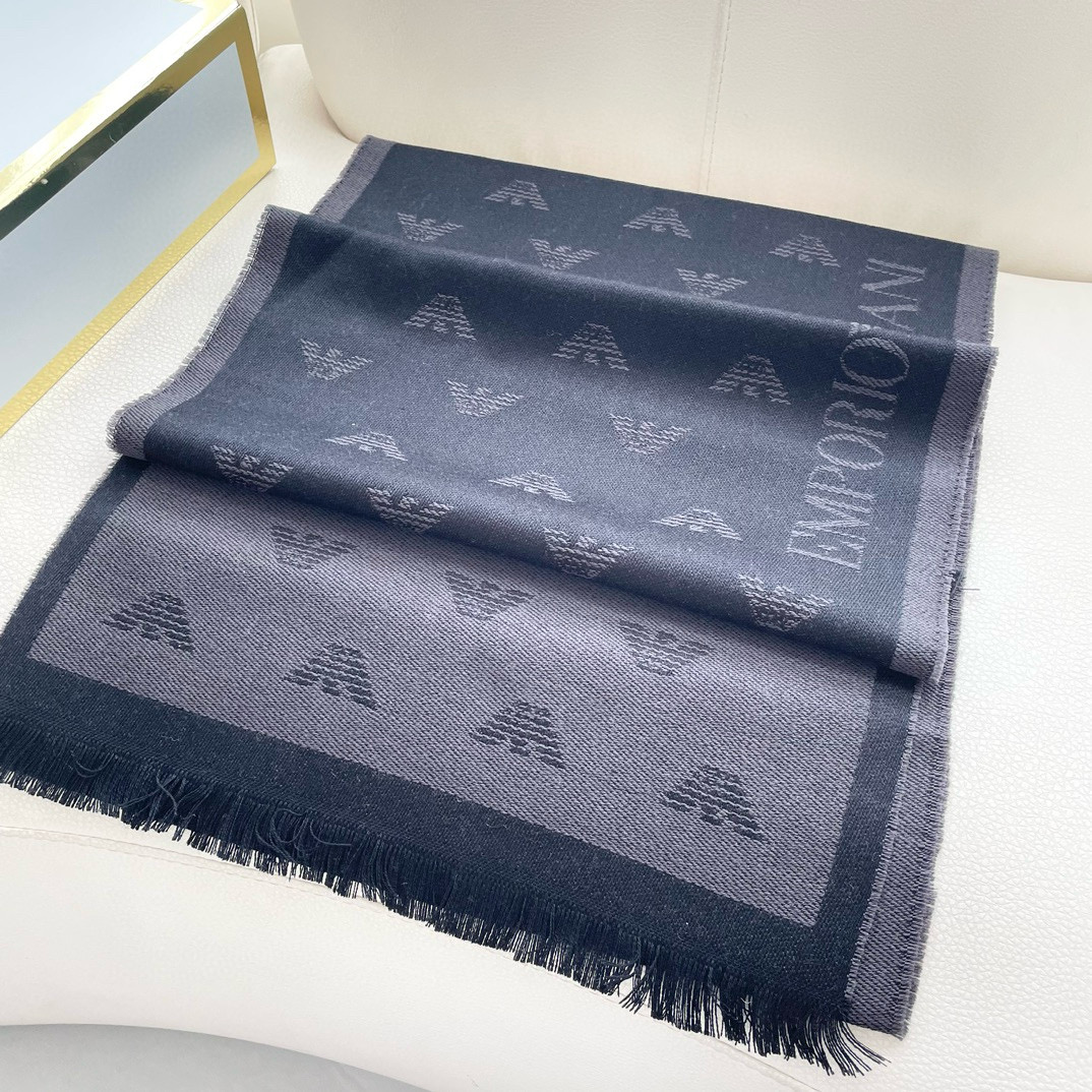 2025 Armani Men’s Scarf: Classic Logo Design for Successful Men’s Fashion - 图片 3