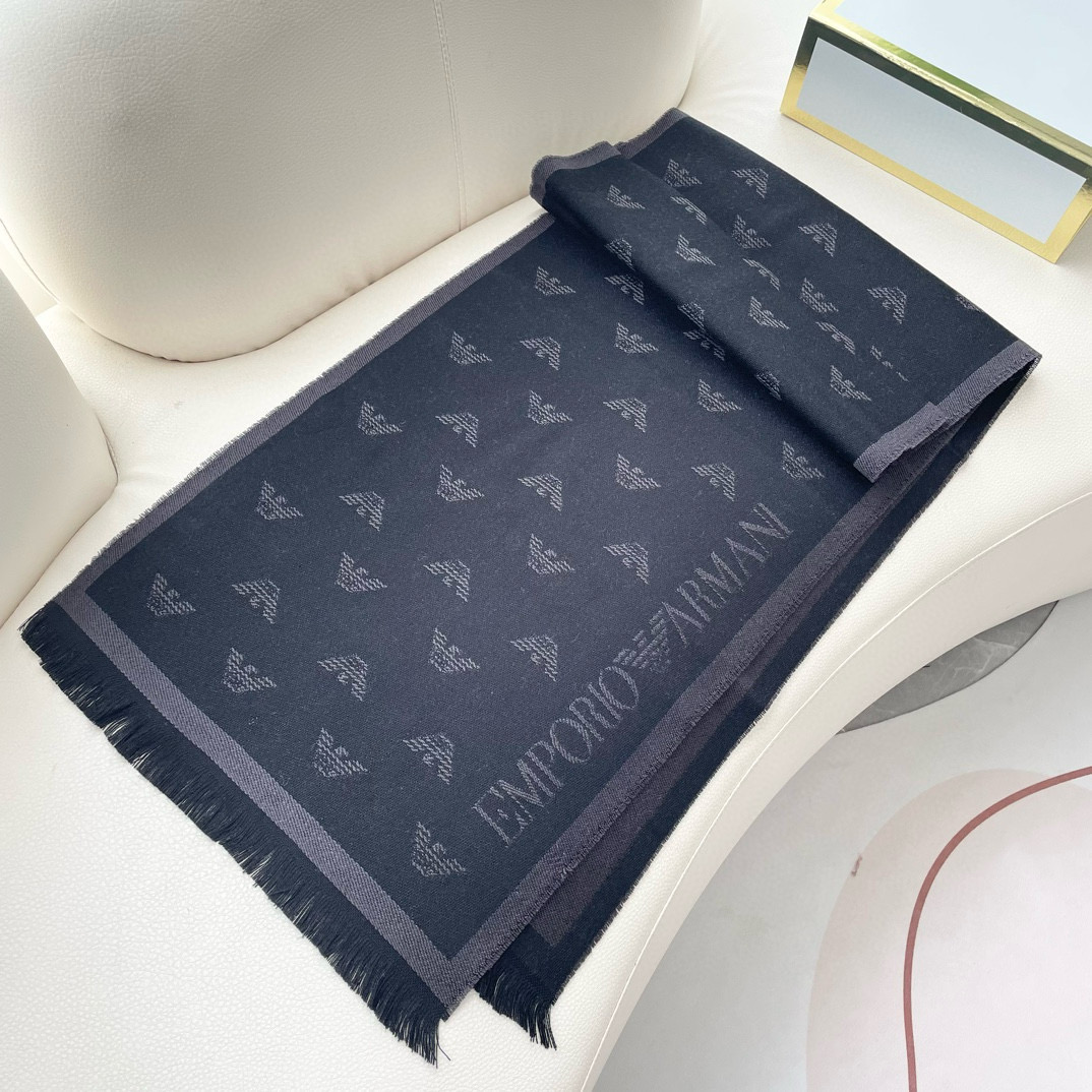 2025 Armani Men’s Scarf: Classic Logo Design for Successful Men’s Fashion - 图片 4