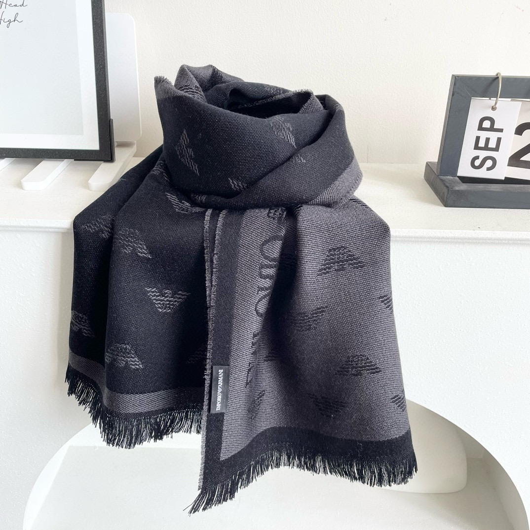 2025 Armani Men’s Scarf: Classic Logo Design for Successful Men’s Fashion - 图片 7