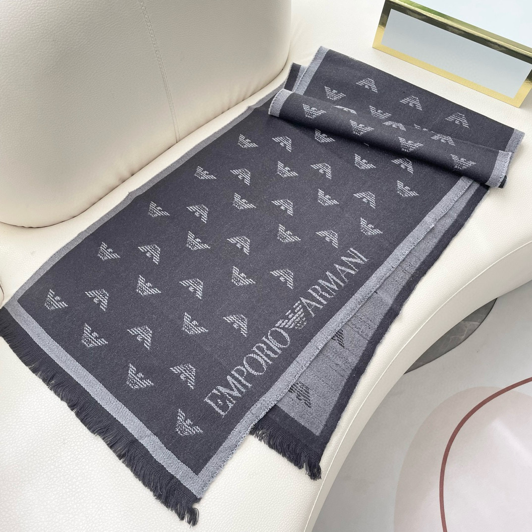 2025 Armani Men’s Scarf: Classic Logo Design for Successful Men’s Fashion - 图片 5