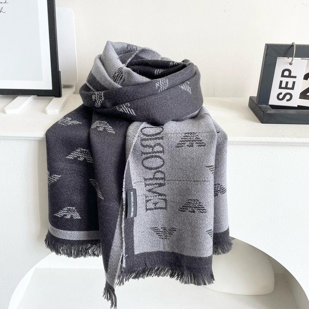 2025 Armani Men’s Scarf: Classic Logo Design for Successful Men’s Fashion - 图片 3