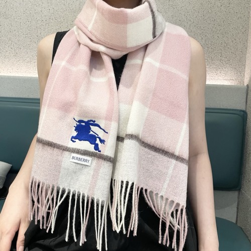 Elegant Burberry Cashmere Scarf Pink Plaid, 180*32cm, Soft and Warm 1 Elegant Burberry Cashmere Scarf Pink Plaid, 180*32cm, Soft and Warm