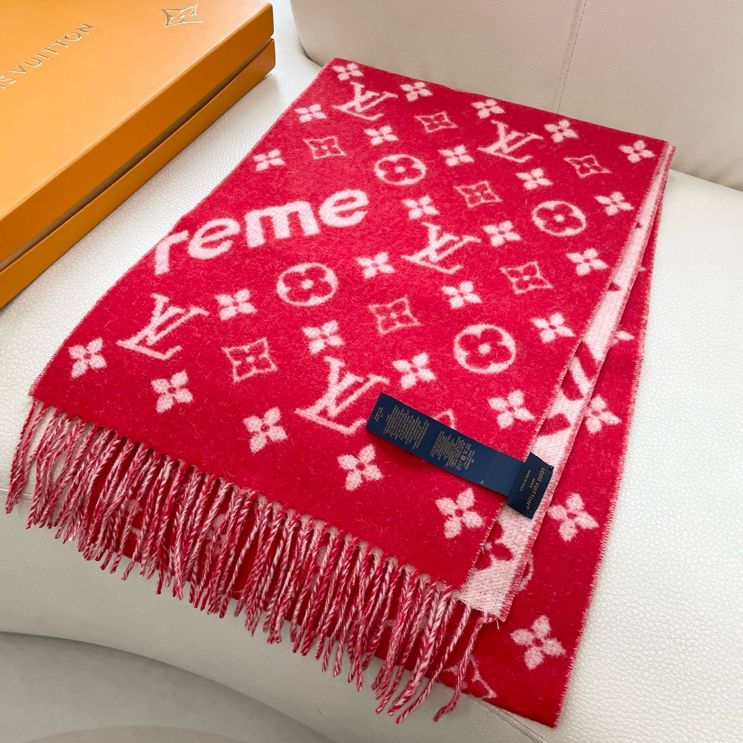 Louis Vuitton 最好的Su 软糯【LV Su LV联名围巾】 红透了半边天 达人标配 ~‼ 最好的品质‼ 软糯细腻‼ 90%羊毛