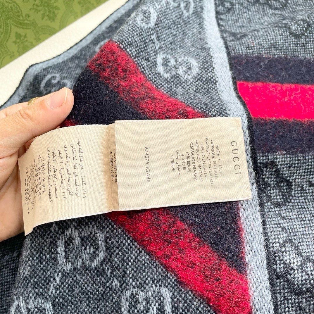 𝐆𝐮𝐜𝐜𝐢 ·新款专柜同步双G提花Size：38x200Cm 材质100% 美丽奴baby羊绒时尚双G提