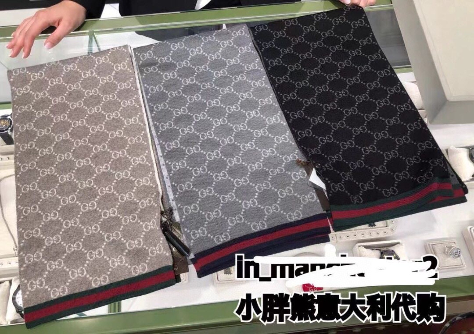🆕 💋2024专柜最新款💨古奇火爆来袭💥🎊顶级色织工艺🔥此工艺只有大牌纯正代工厂才有的工艺‼️100%顶级针织加羊绒👐围
