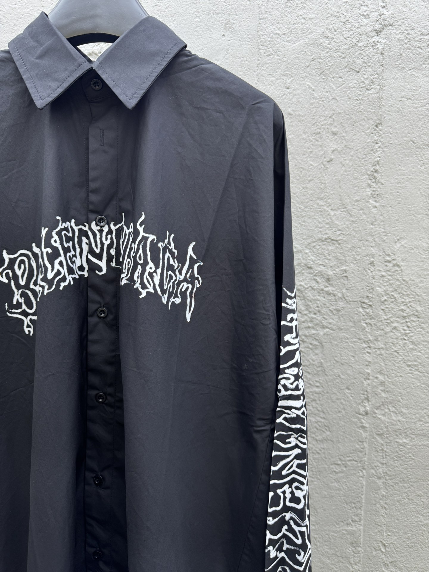 Balenciaga Sanskrit Letter Shirt - Clothes 5