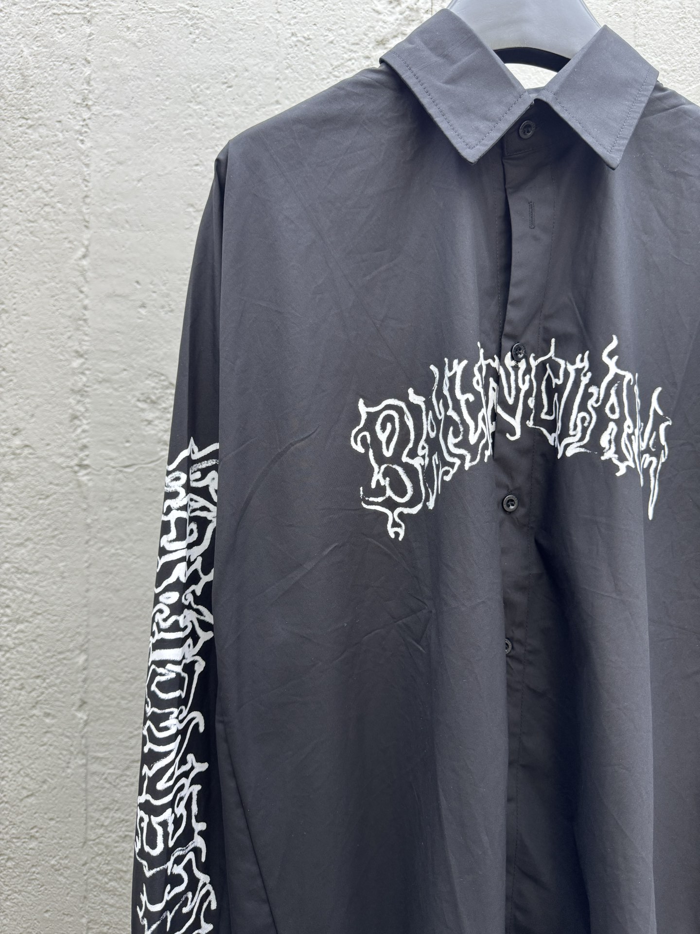 Balenciaga Sanskrit Letter Shirt - Clothes 4
